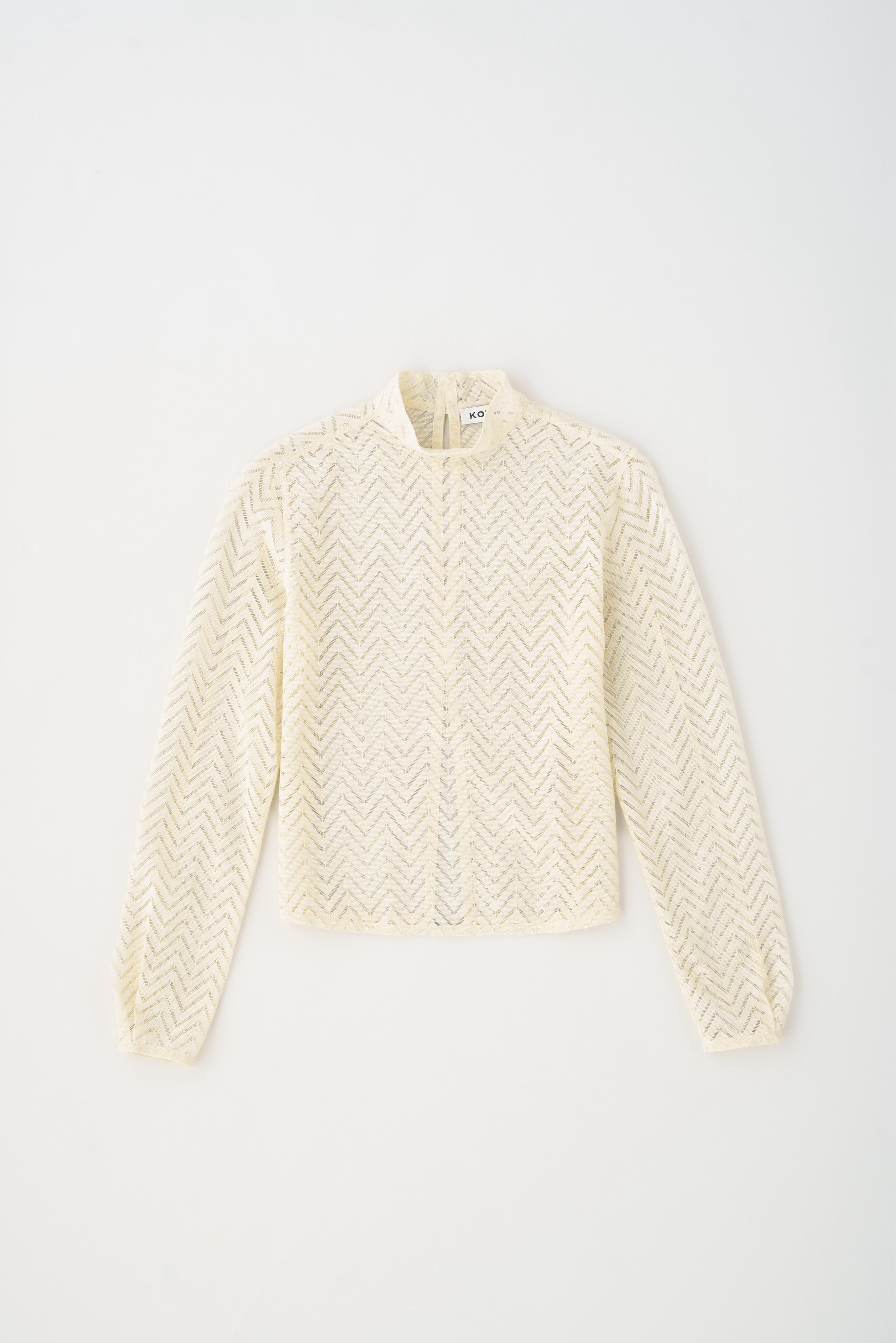 Women's Lace Mockneck in Natural