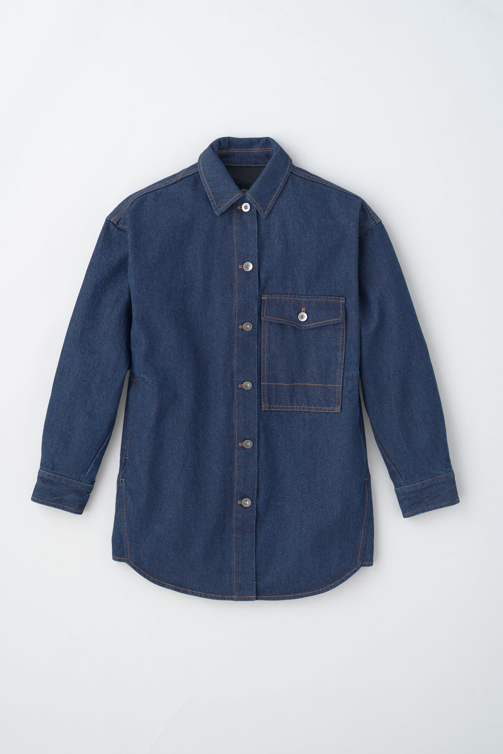 Women's Lido Denim Overshirt in Rinse
