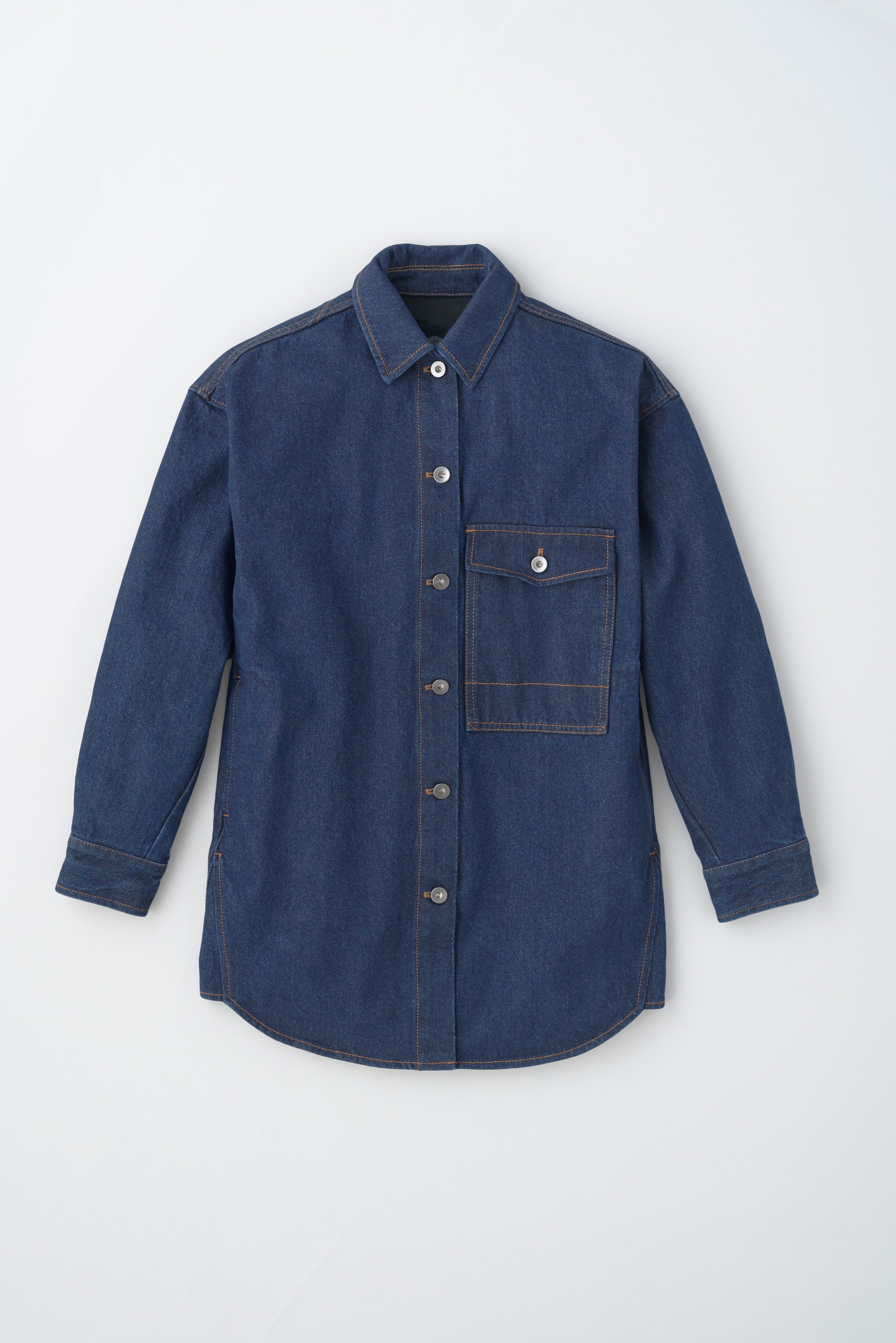 Women's Lido Denim Overshirt in Rinse