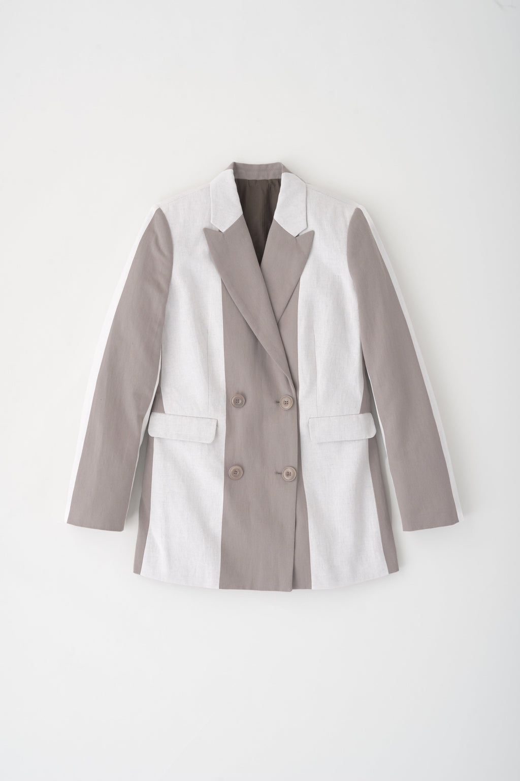 Women's Linen Station Blazer in Birch/Brindle Stripe