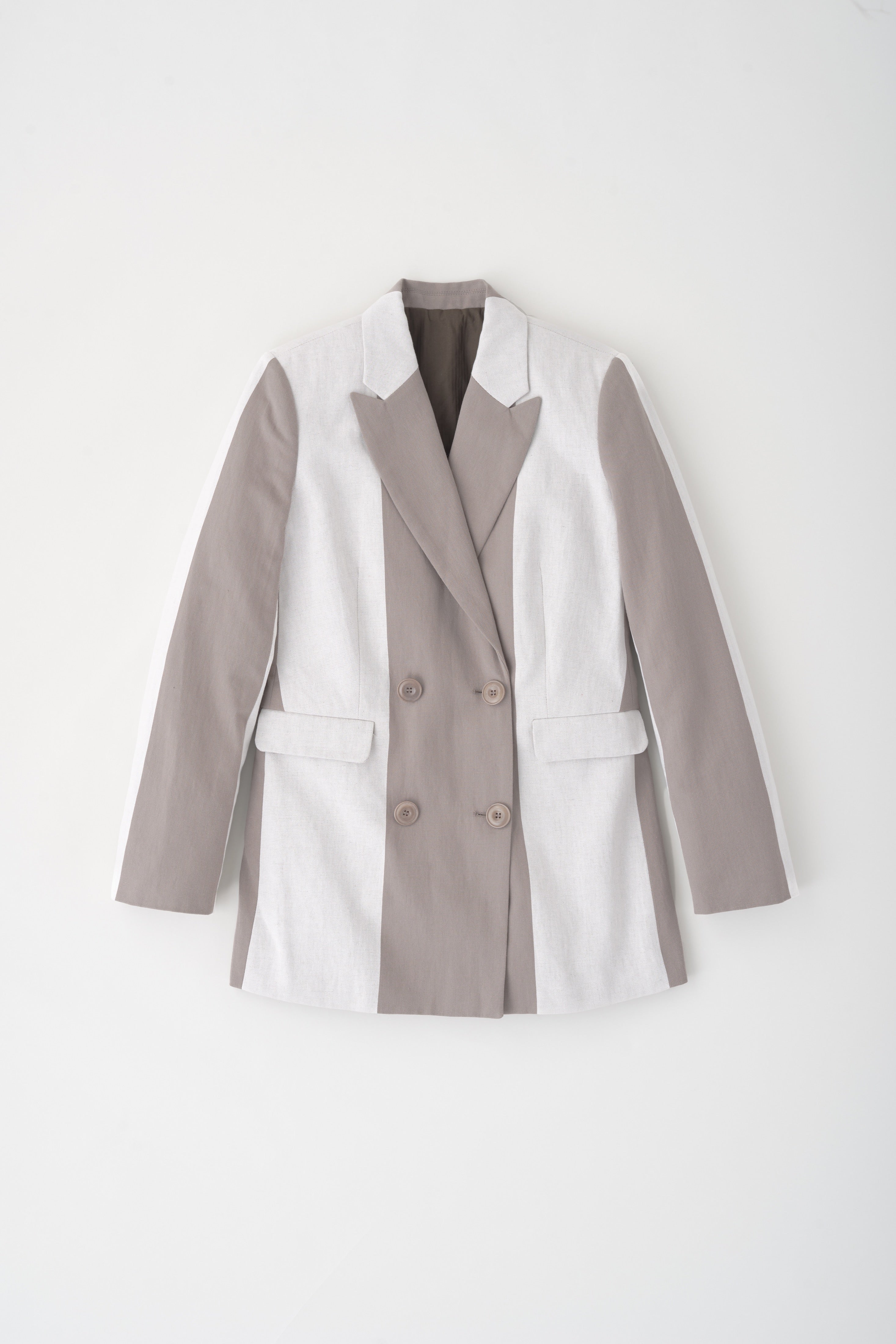 Women's Linen Station Blazer in Birch/Brindle Stripe