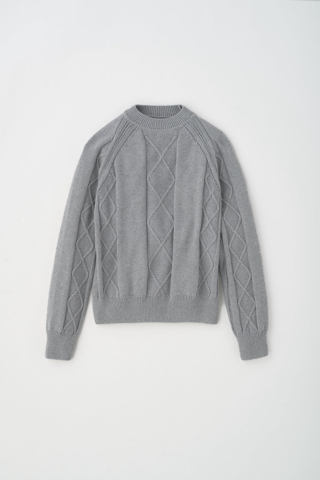 Women's Luxor Cable Sweater in Smoke Melange