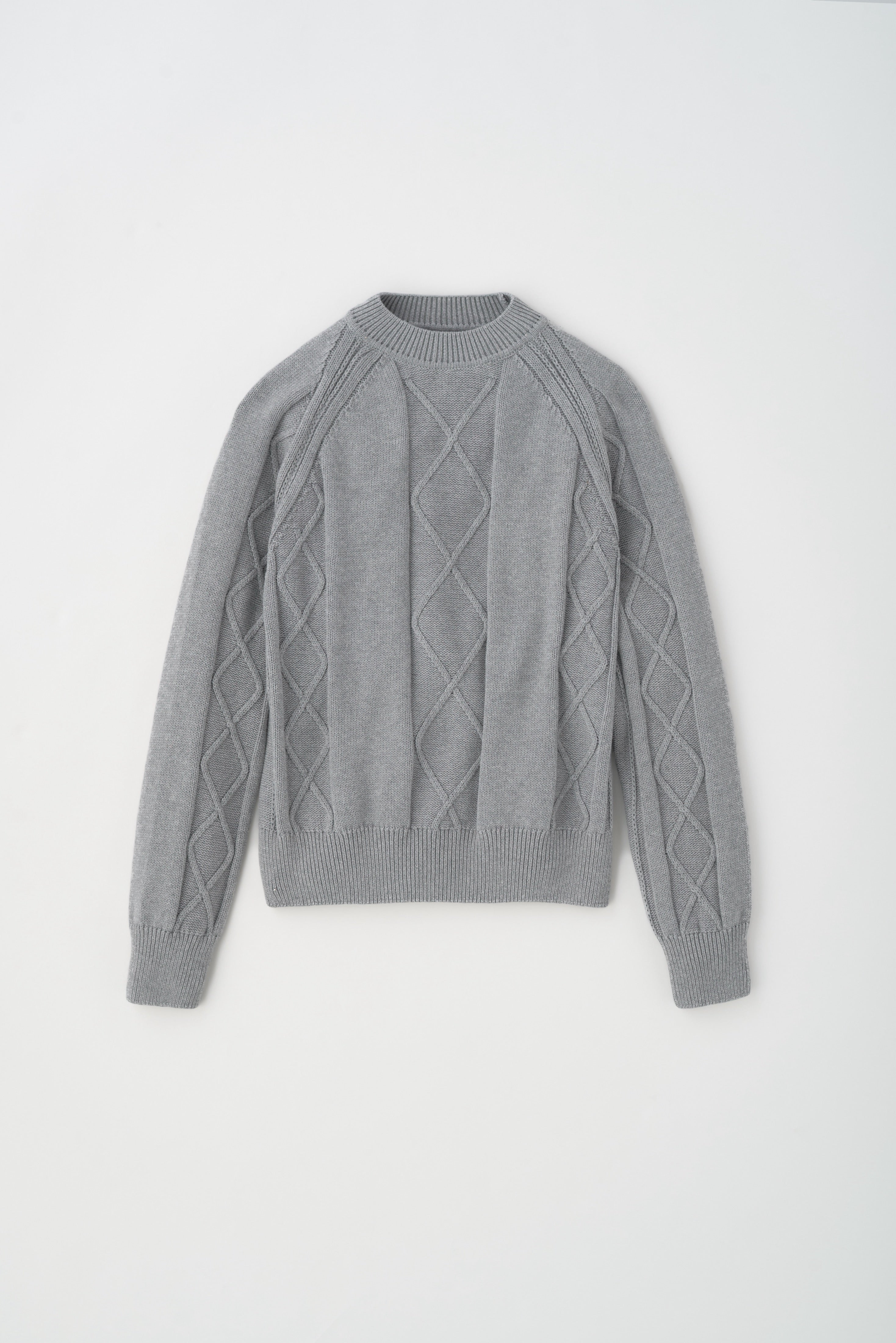 Women's Luxor Cable Sweater in Smoke Melange