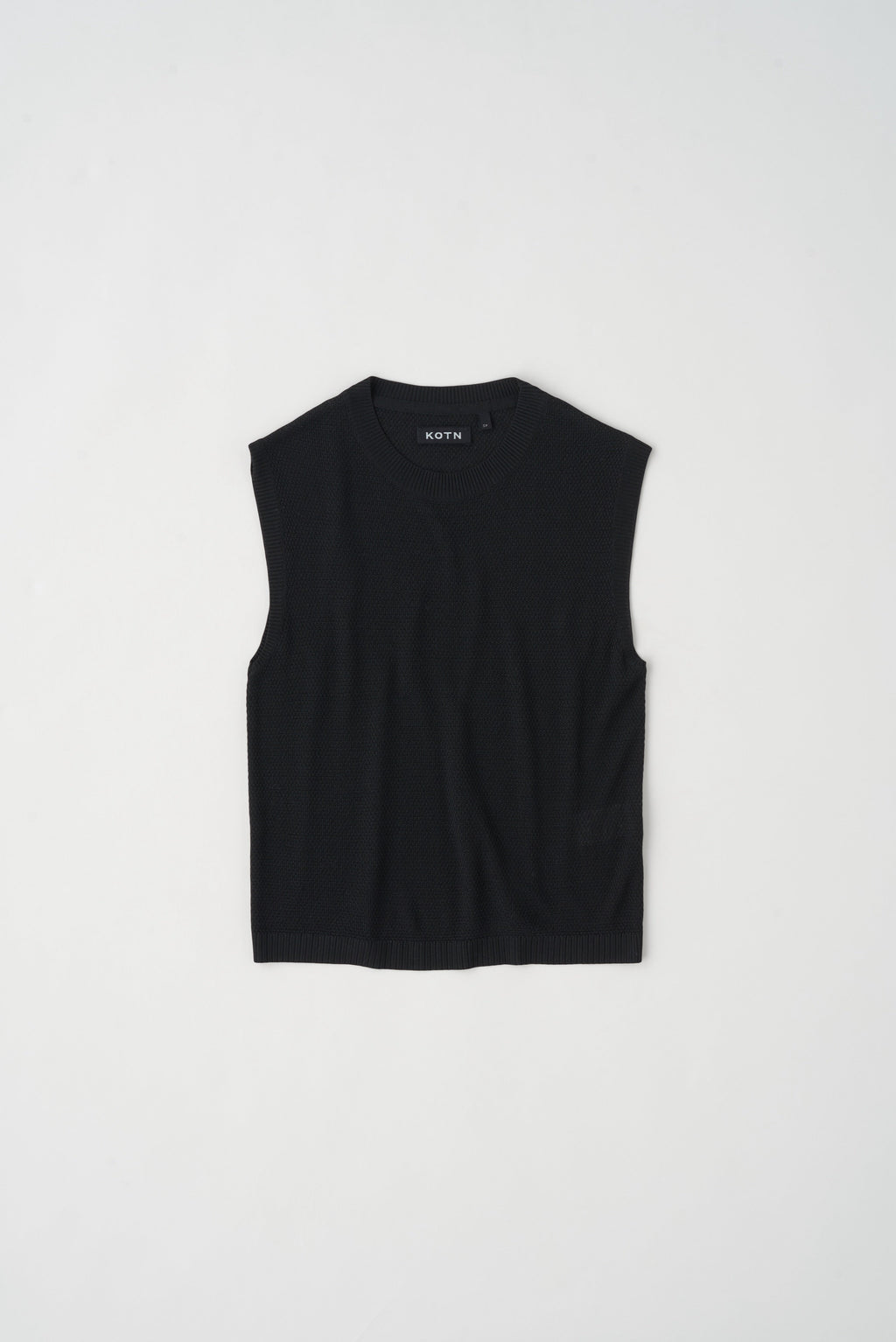 Women's Mesh Sleeveless Tee in Black