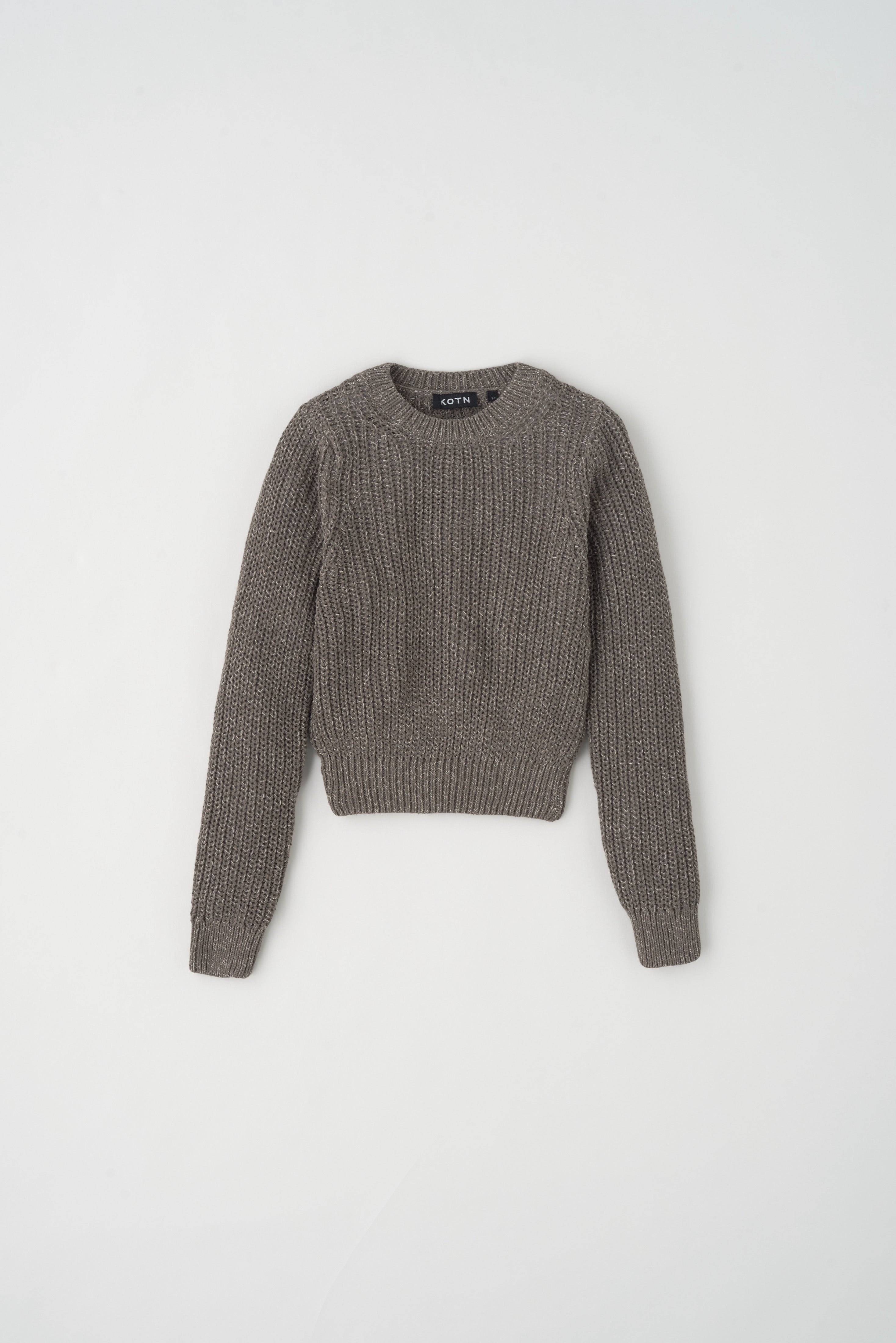 Women's Orman Knit Longsleeve in Dark Taupe Mix