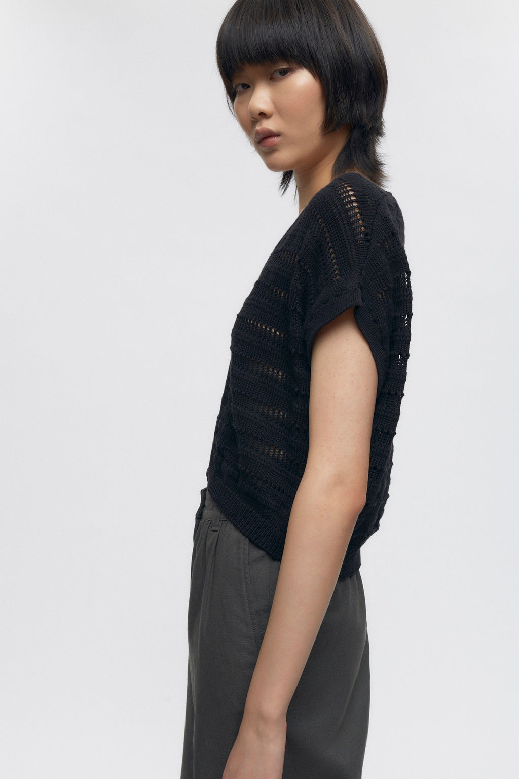 Women's Acacia Knit Vest in Black
