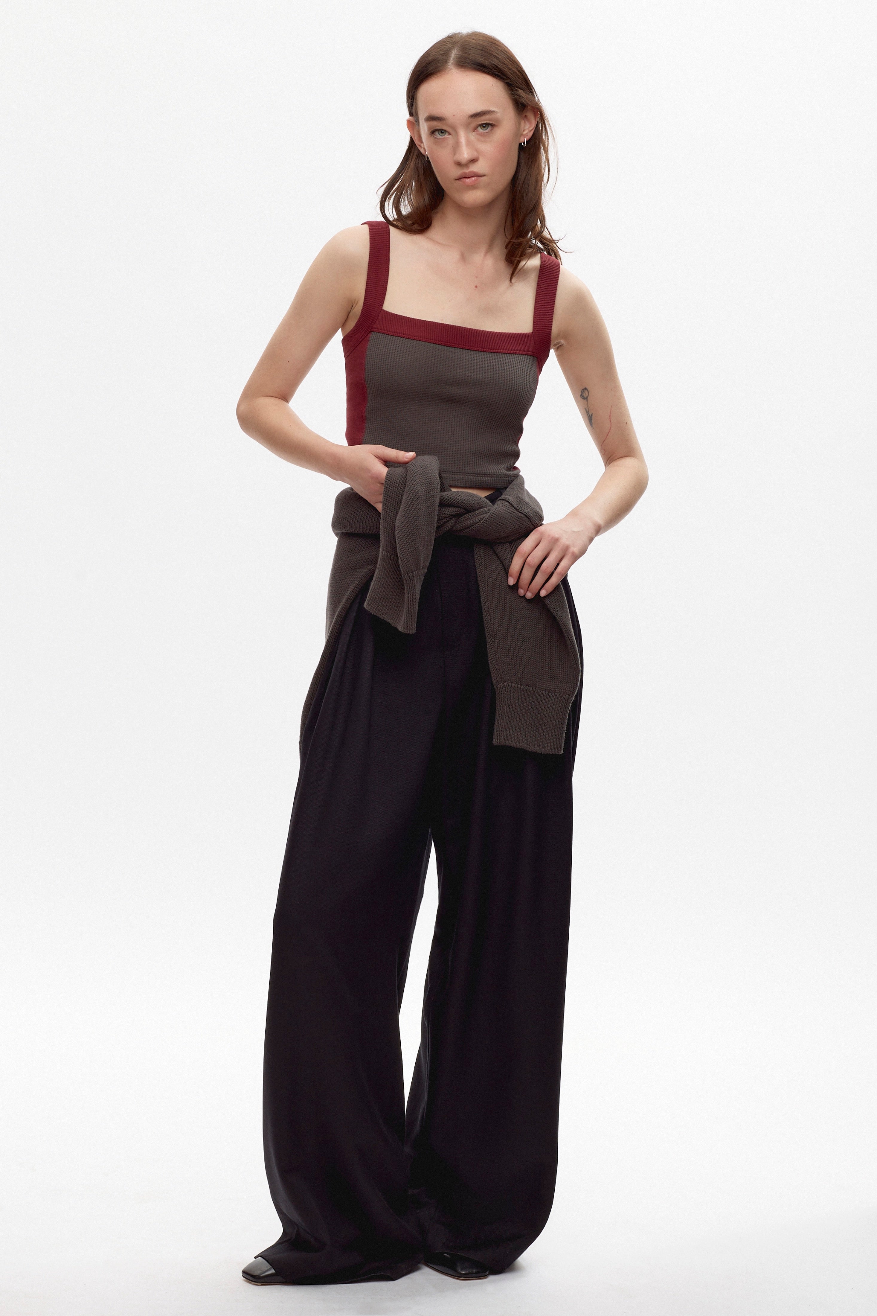 Women's Ahly Tank in Beluga/Dark Teal