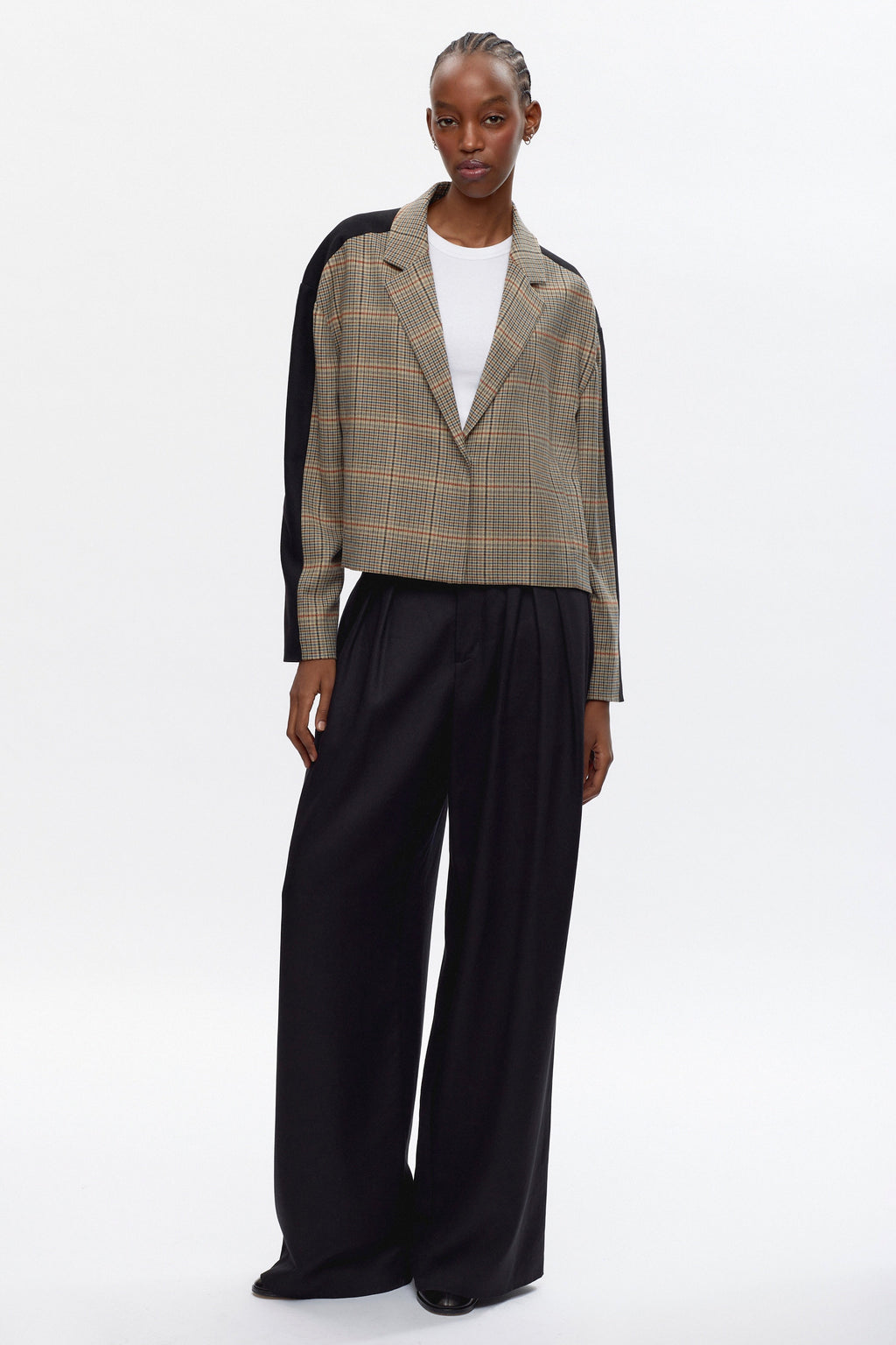 Women's Azhar Wool Blazer in 908 Jesi/Black