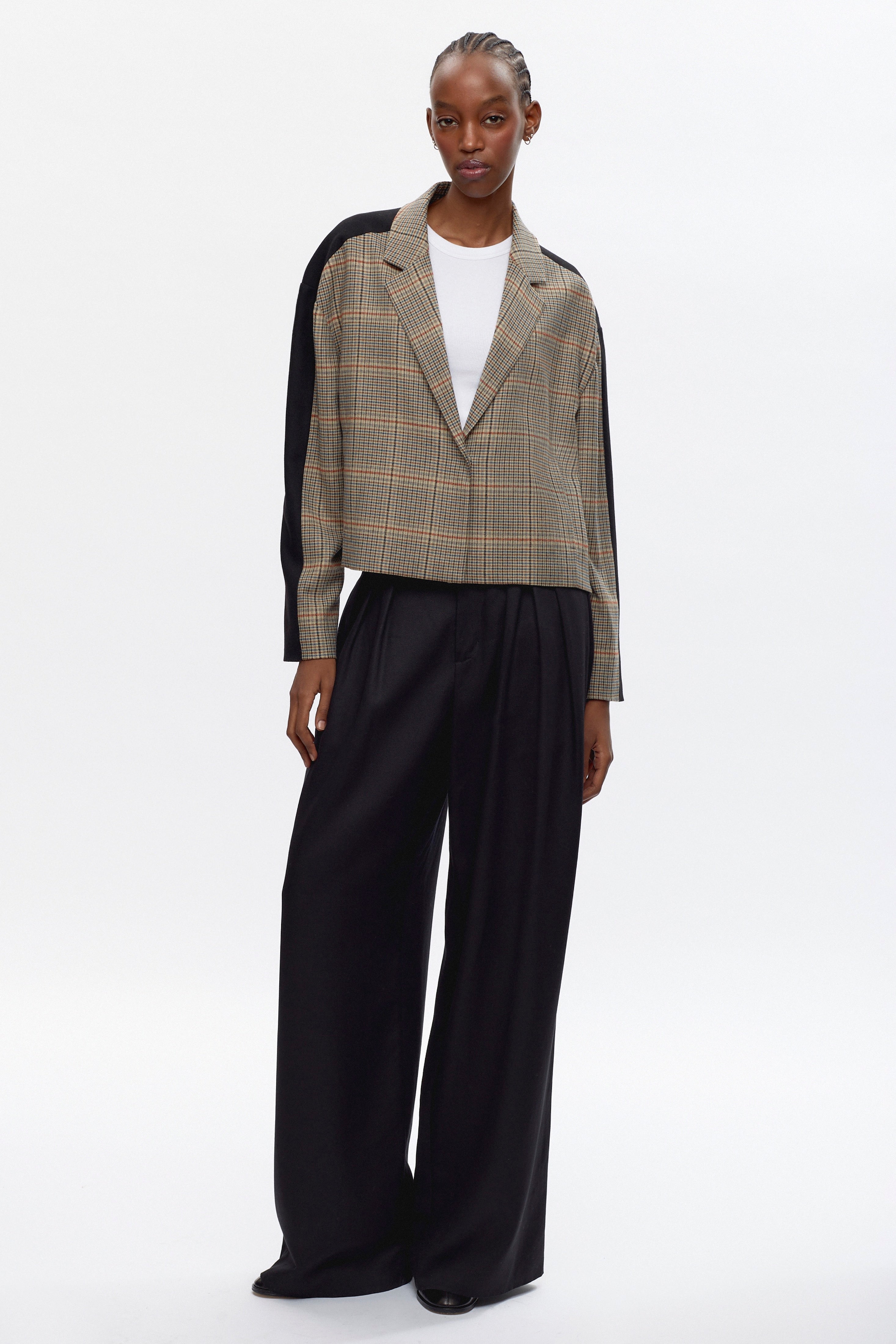 Women's Azhar Wool Blazer in 908 Jesi/Black