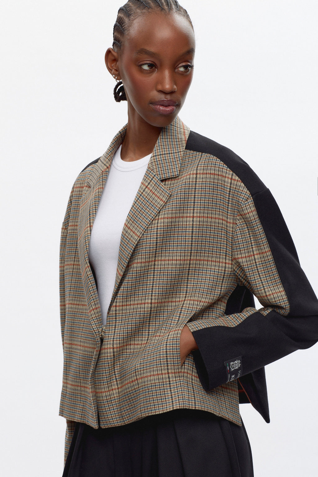 Women's Azhar Wool Blazer in 908 Jesi/Black