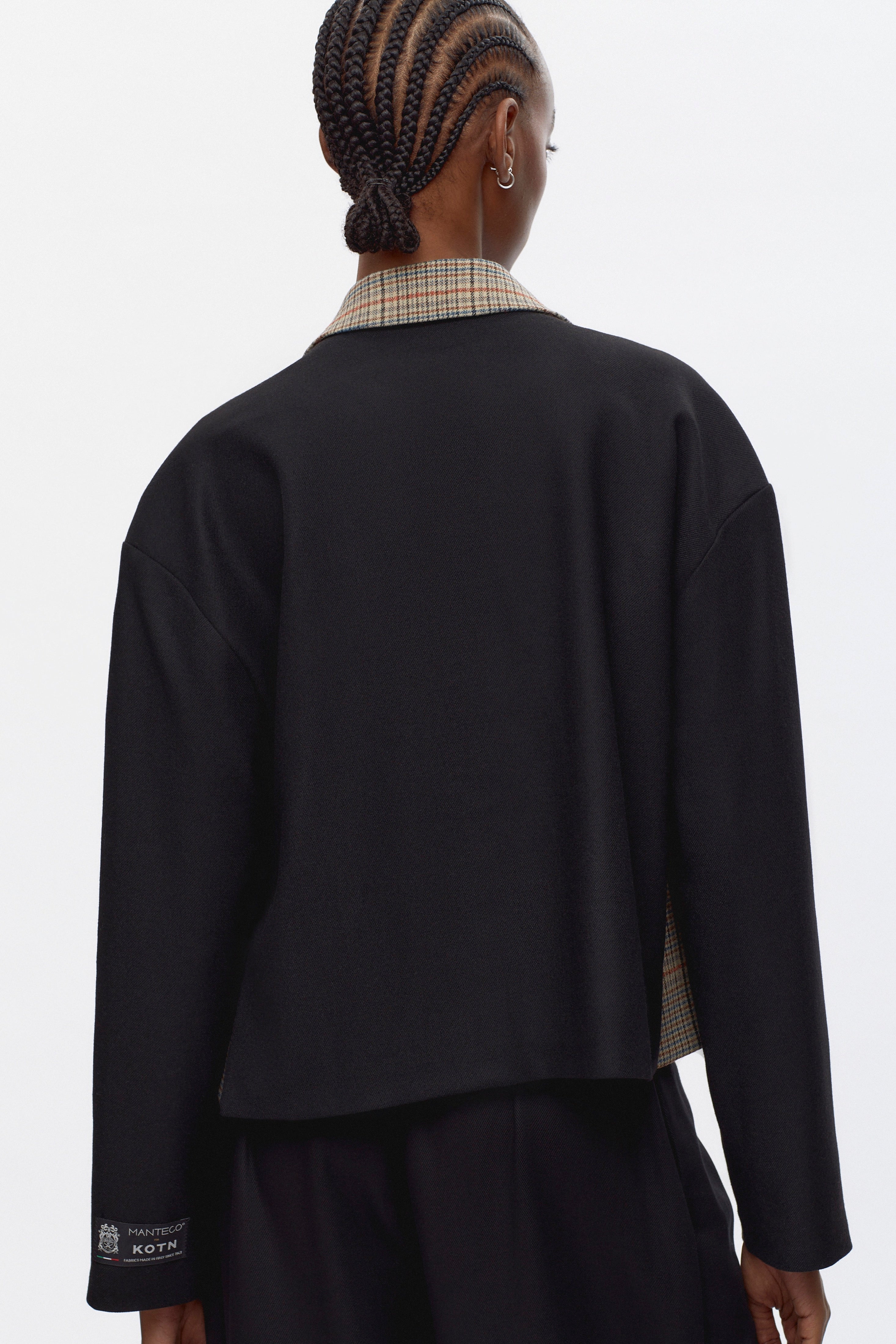 Women's Azhar Wool Blazer in 908 Jesi/Black