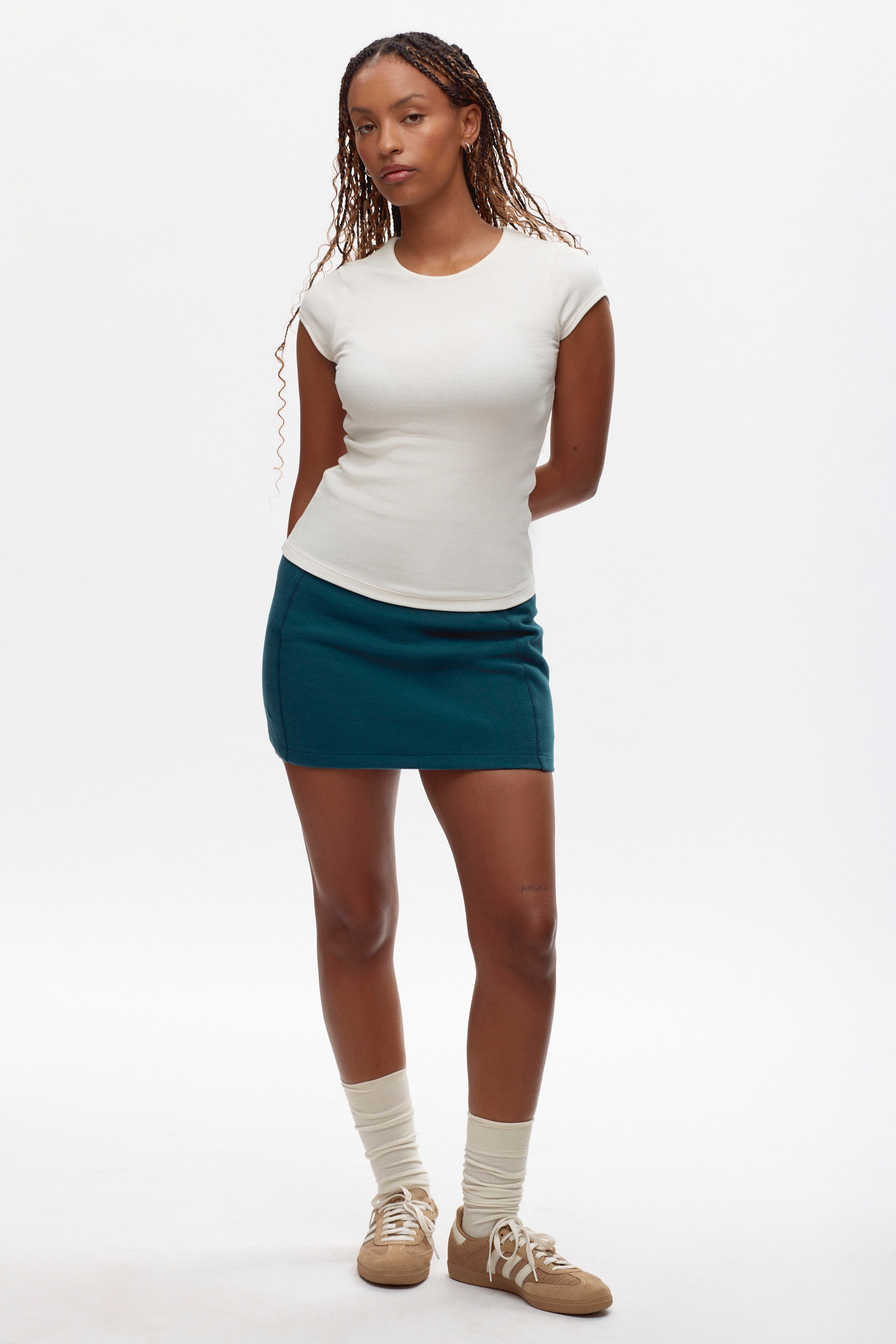 Women's Cozy Skirt in Dark Teal