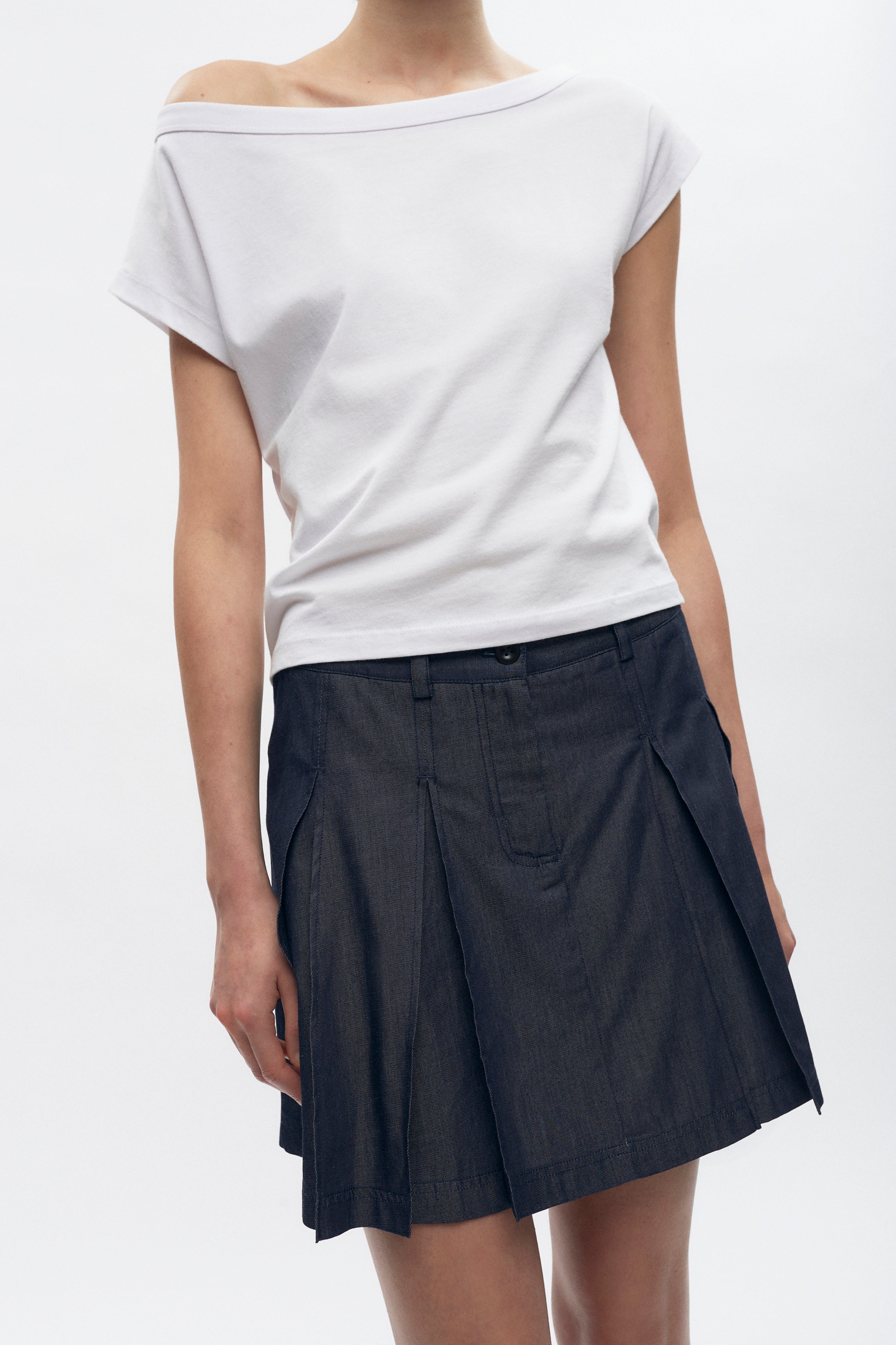 Dendera Denim Pleated Mini