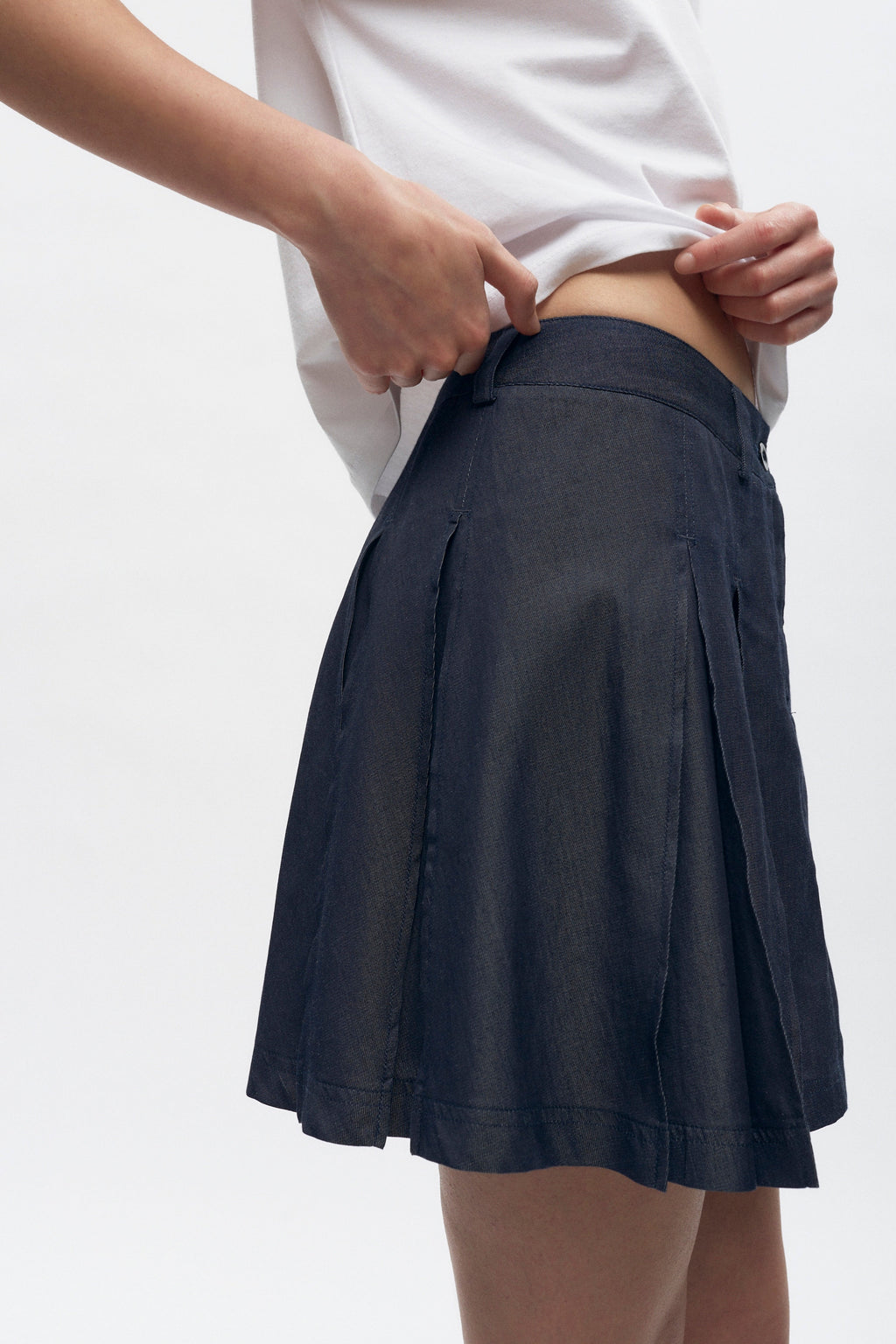 Dendera Denim Pleated Mini