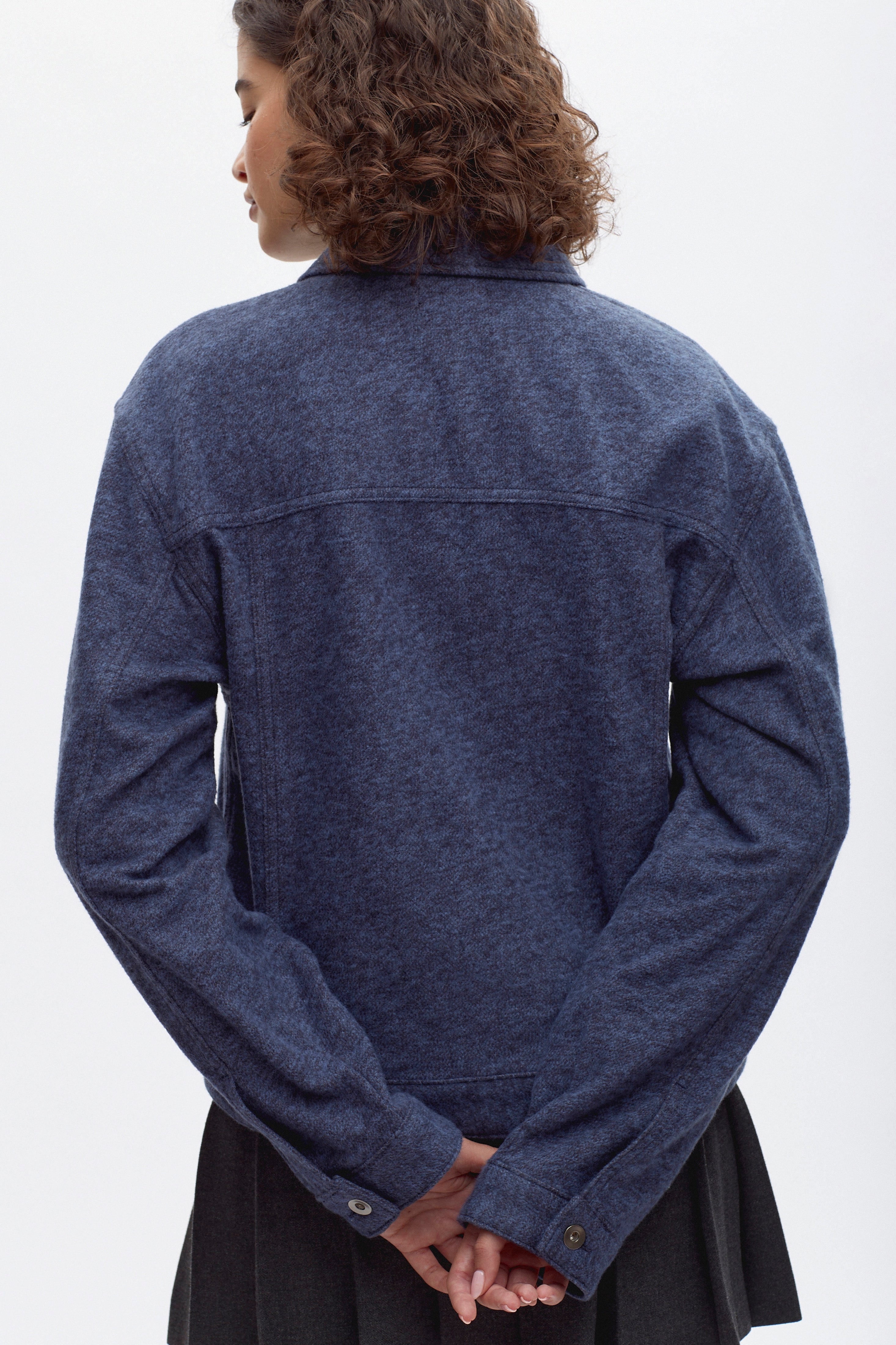 Flannel Esna Jacket in Denim Herringbone