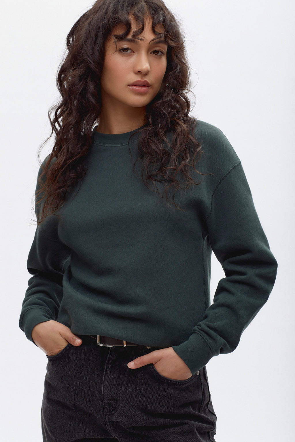 Women's Essential Sweatshirt in Racing Green