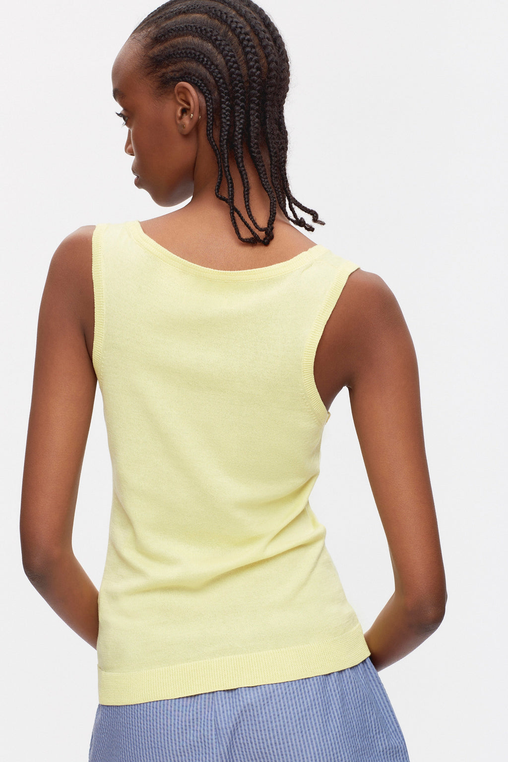 Women's Knit Crew Tank in Chardonnay