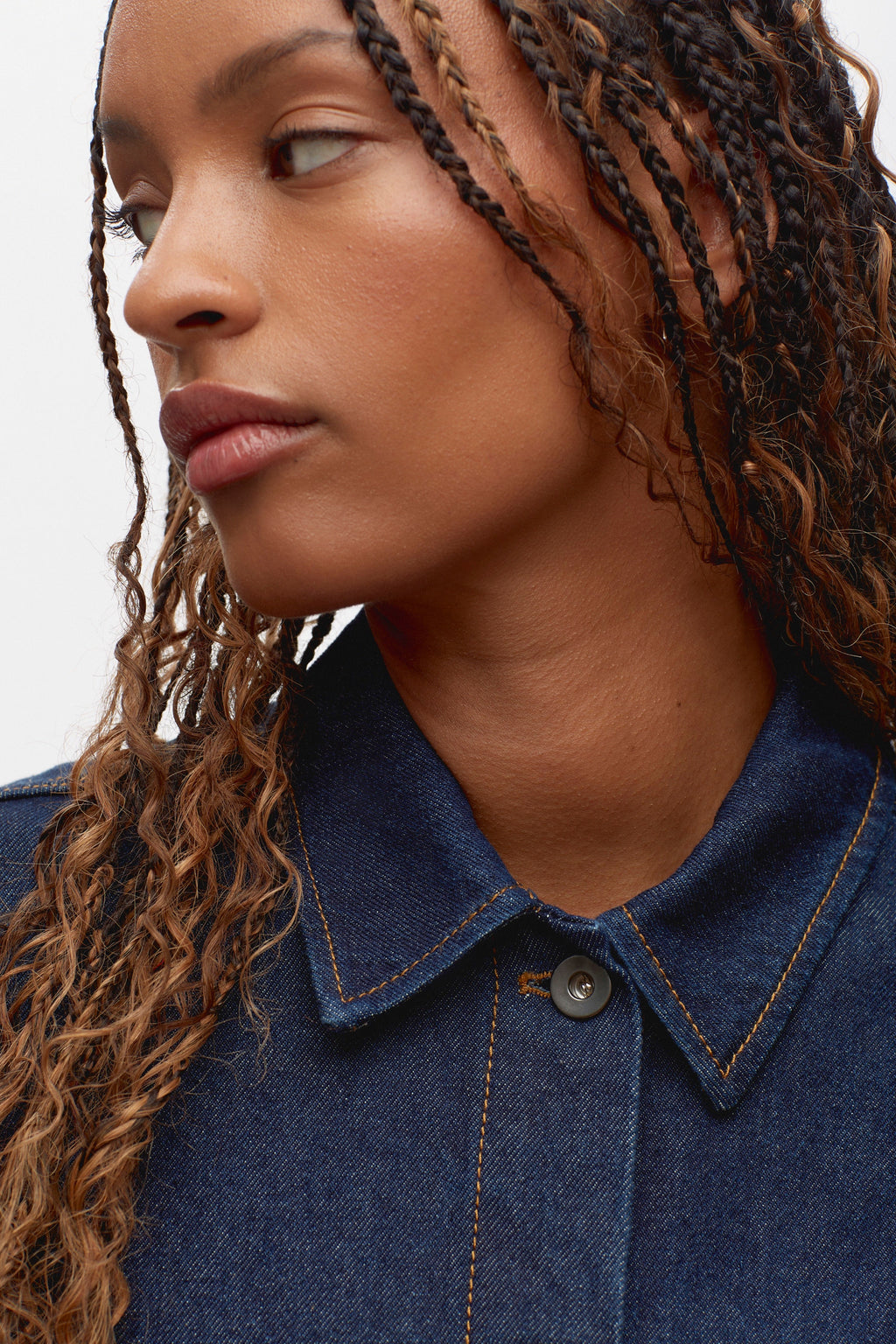 Women's Lido Denim Overshirt in Rinse