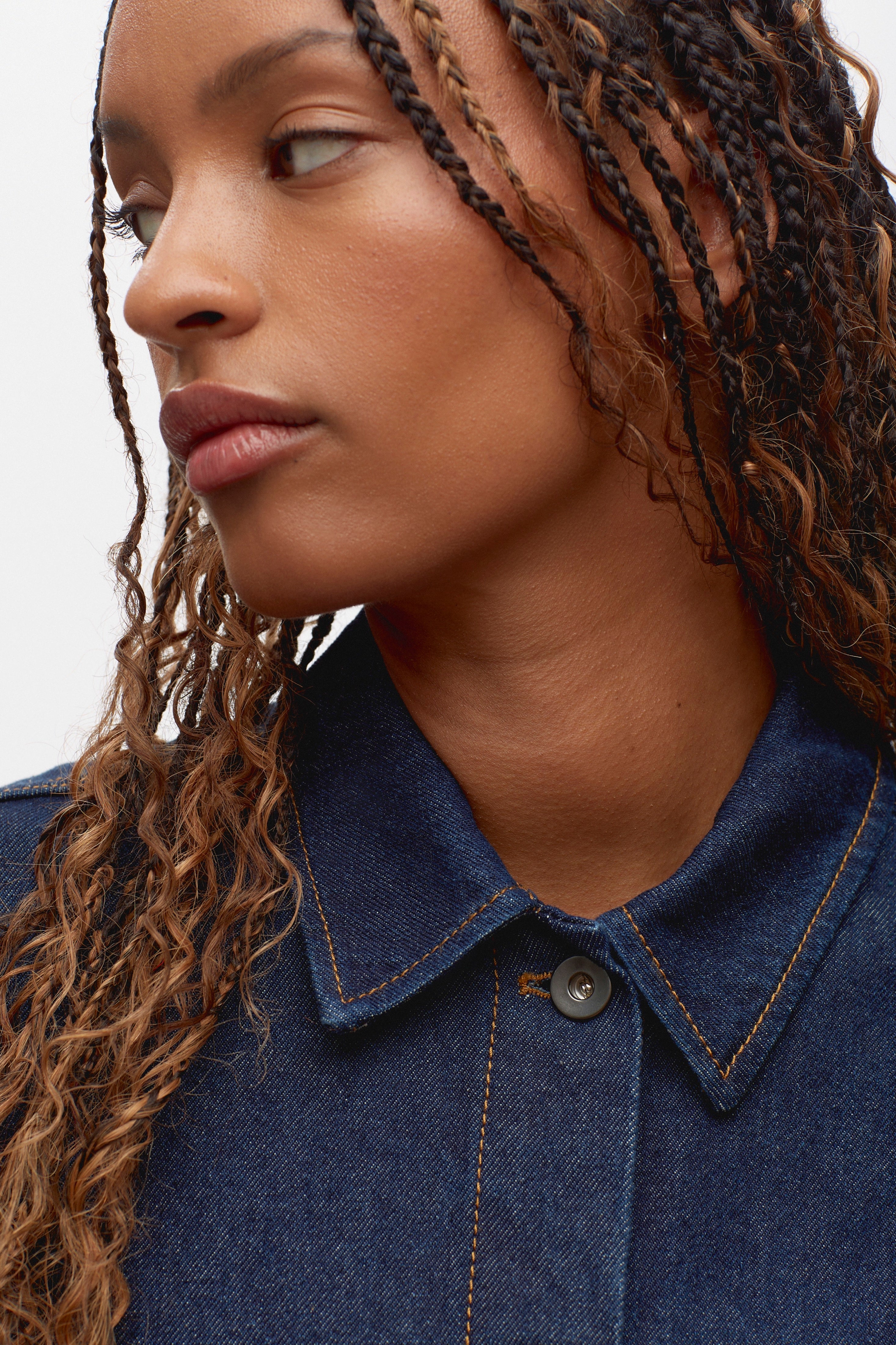 Women's Lido Denim Overshirt in Rinse