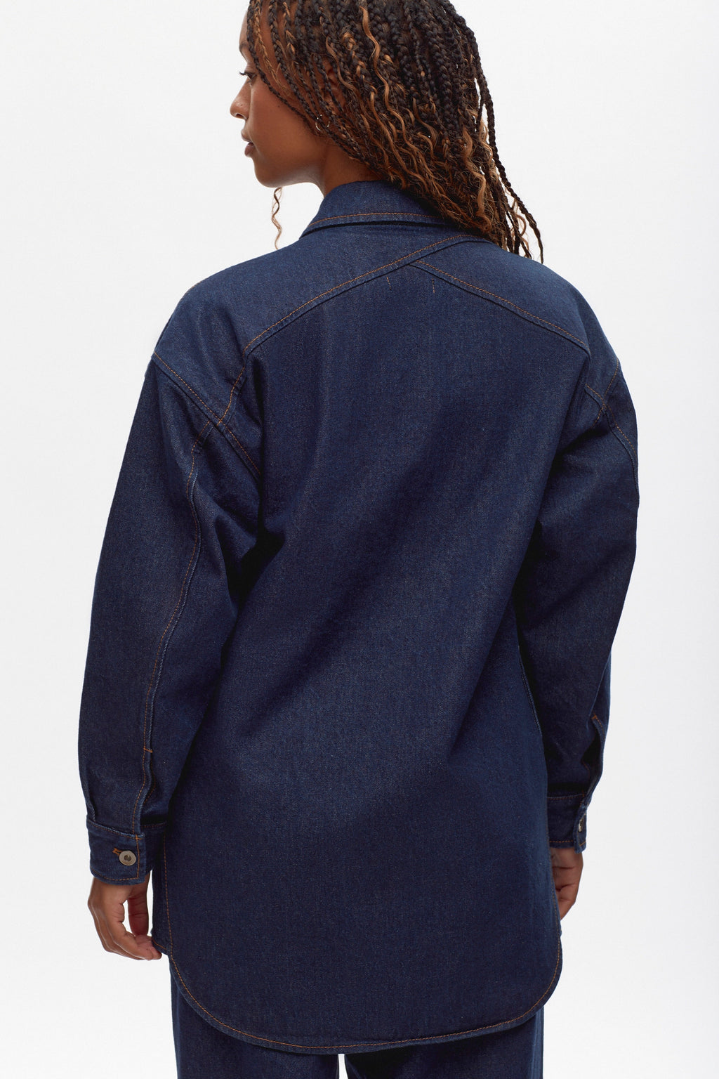 Women's Lido Denim Overshirt in Rinse