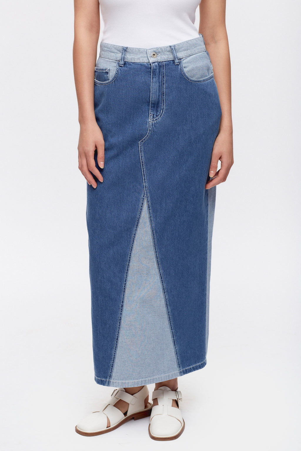 Lily Denim Skirt in Med Wash