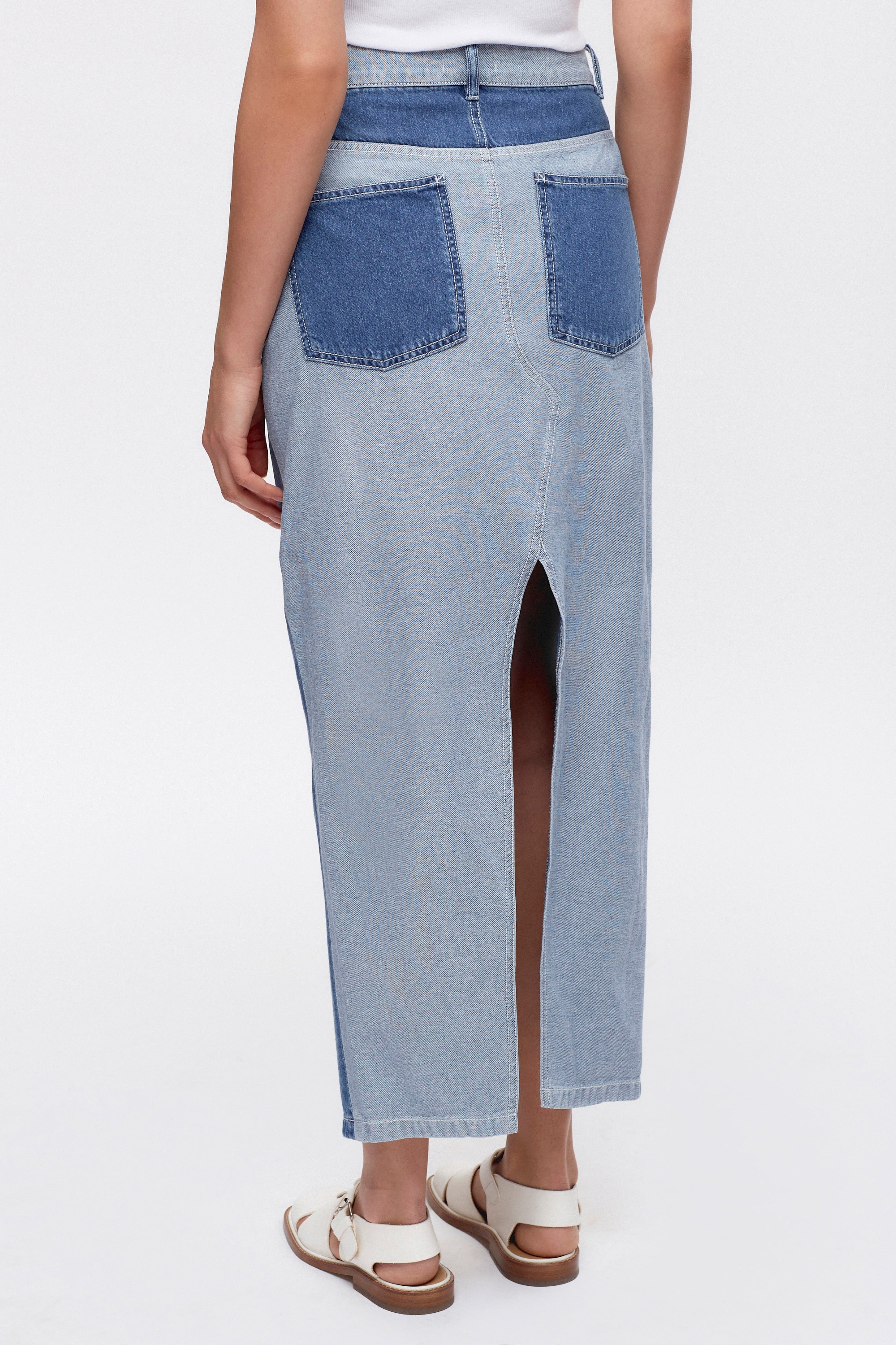 Lily Denim Skirt in Med Wash
