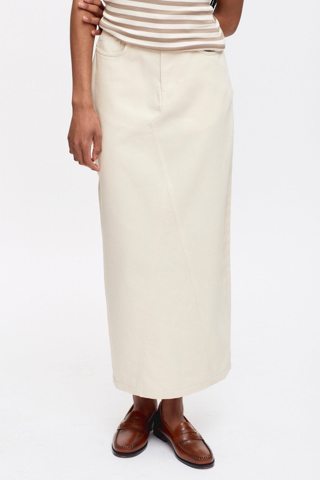 Lily Denim Skirt in Natural