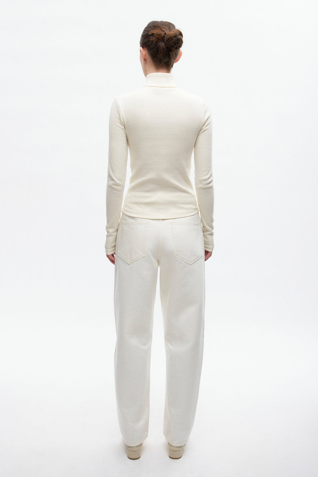 Women's Longsleeve Turtleneck  in Marshmallow