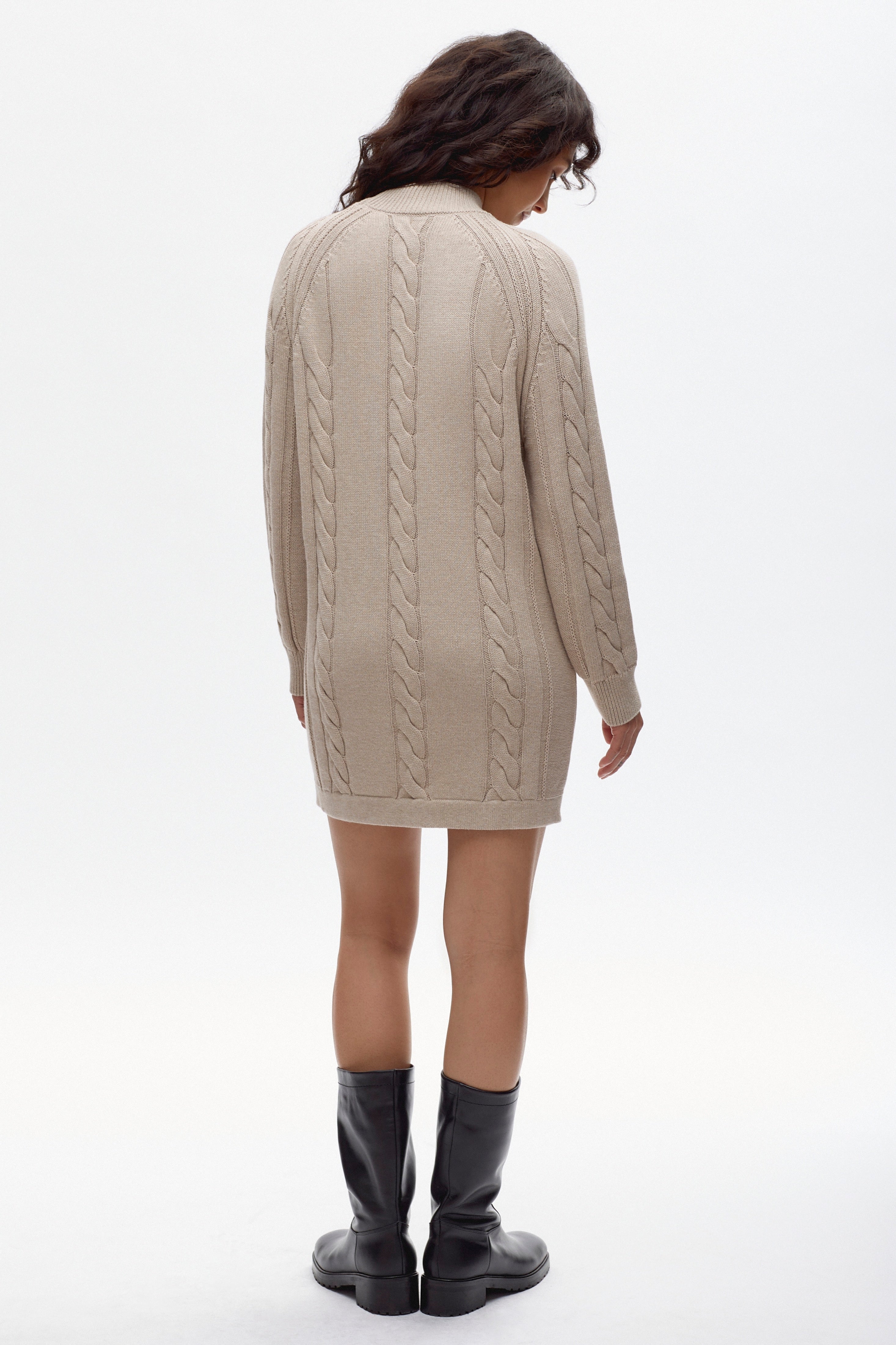 Women's Luxor Cable Dress in Light Nimbus Melange