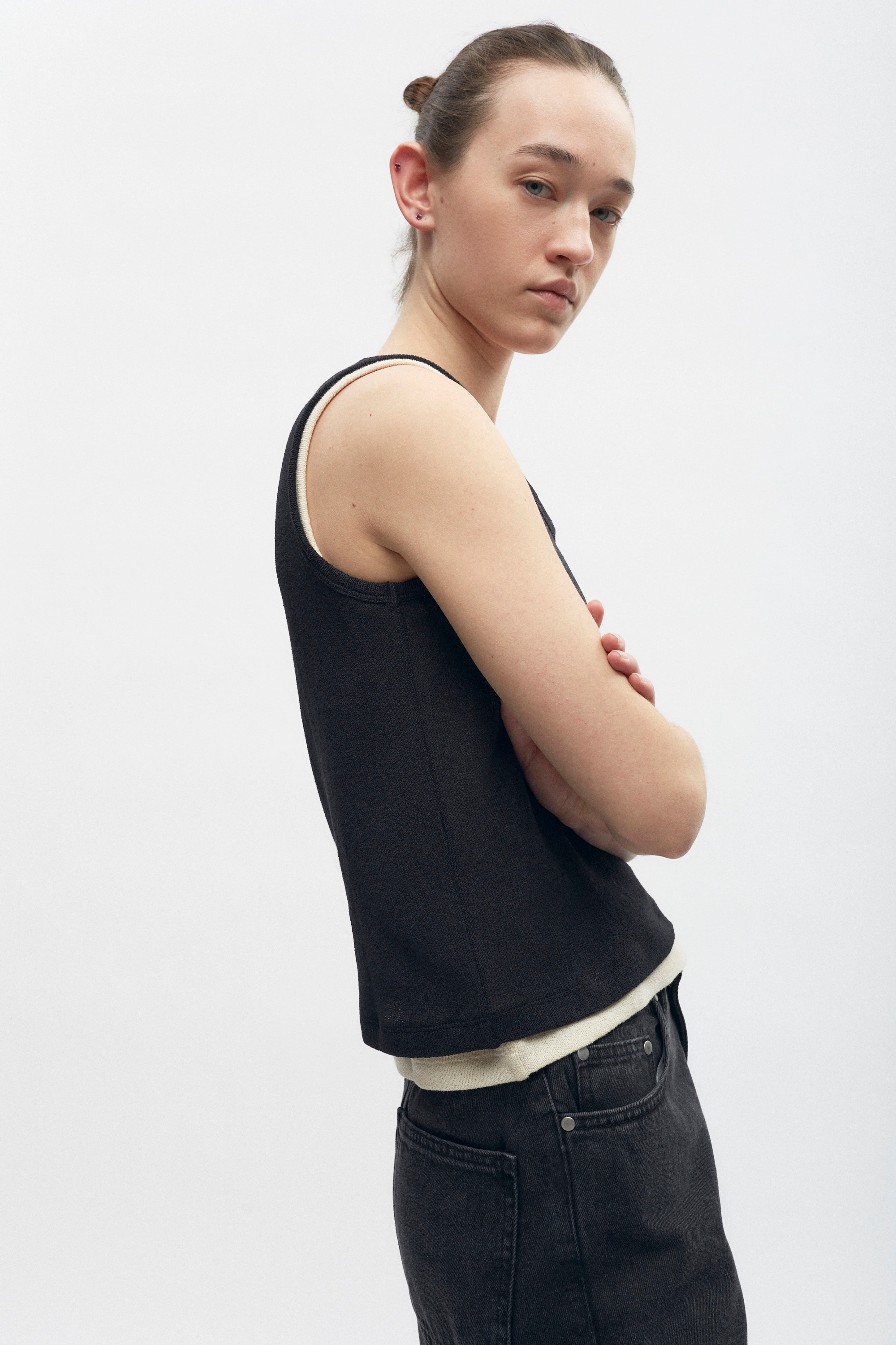 Women's Luxor Jersey Tank in Black