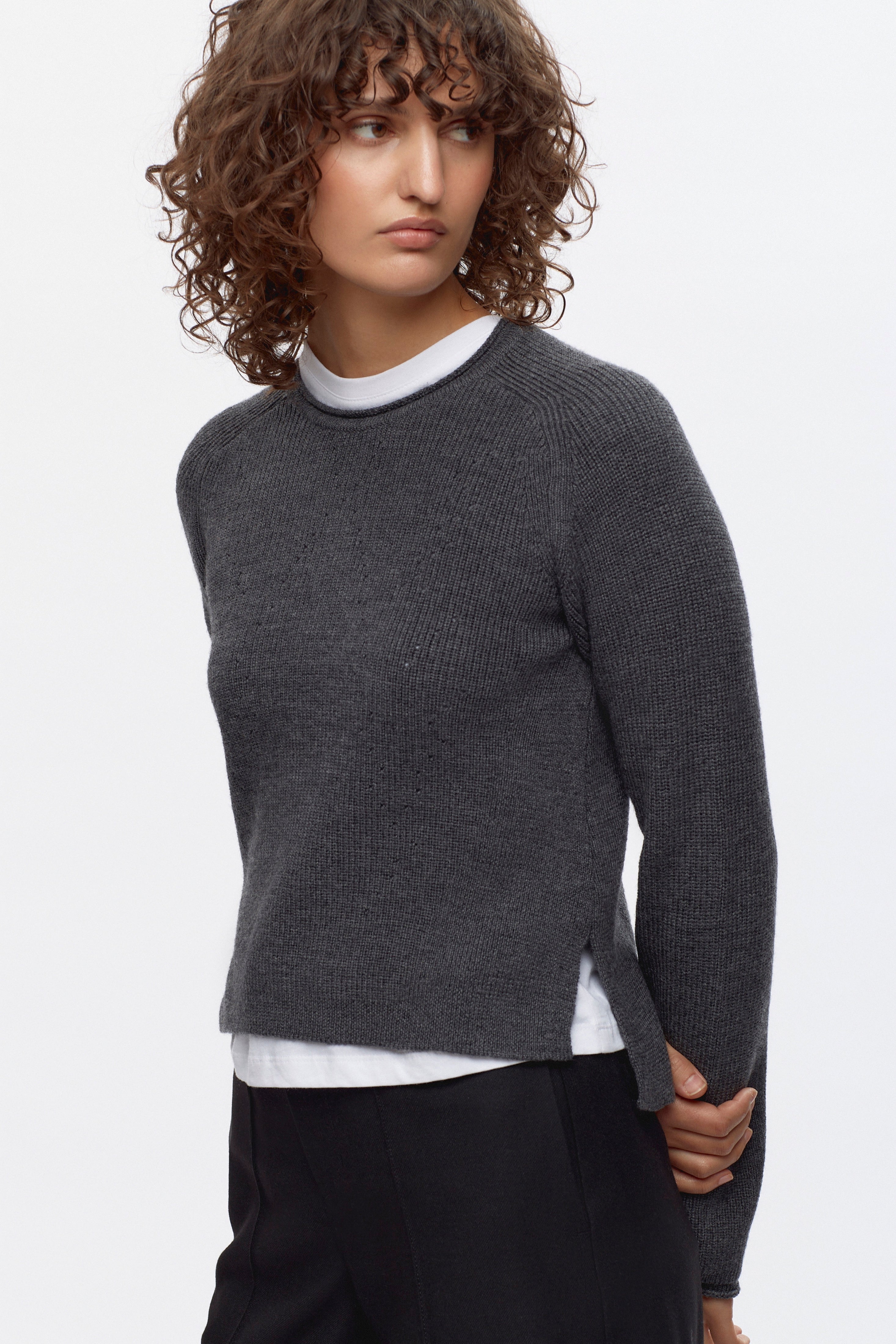 Women's Maadi Sweater in Charcoal Mix