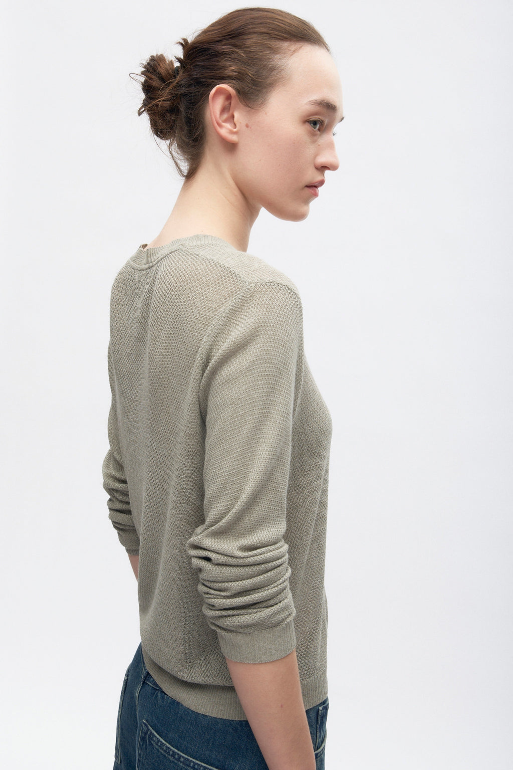 Women's Mesh Longsleeve in Dune Grass
