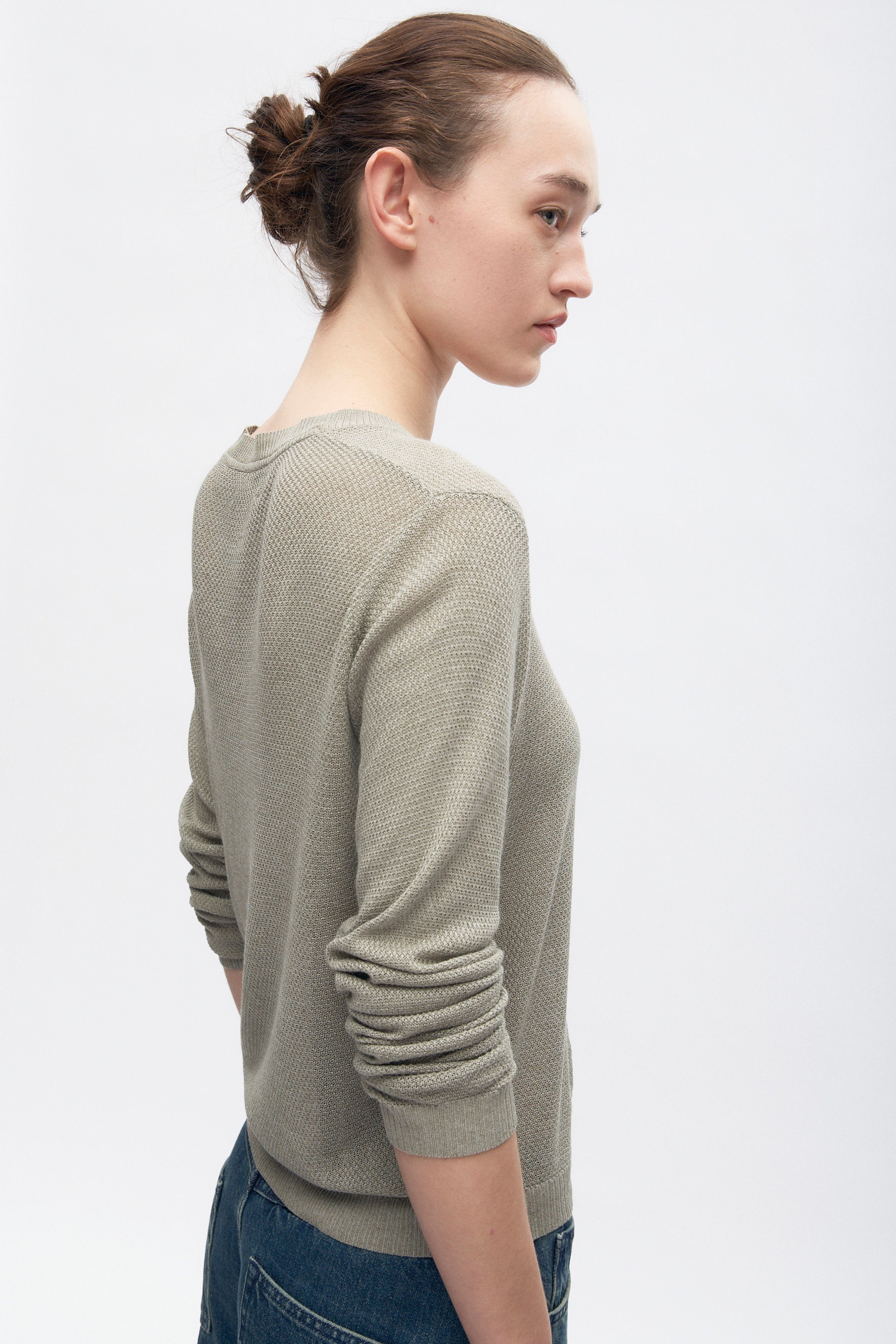 Women's Mesh Longsleeve in Dune Grass
