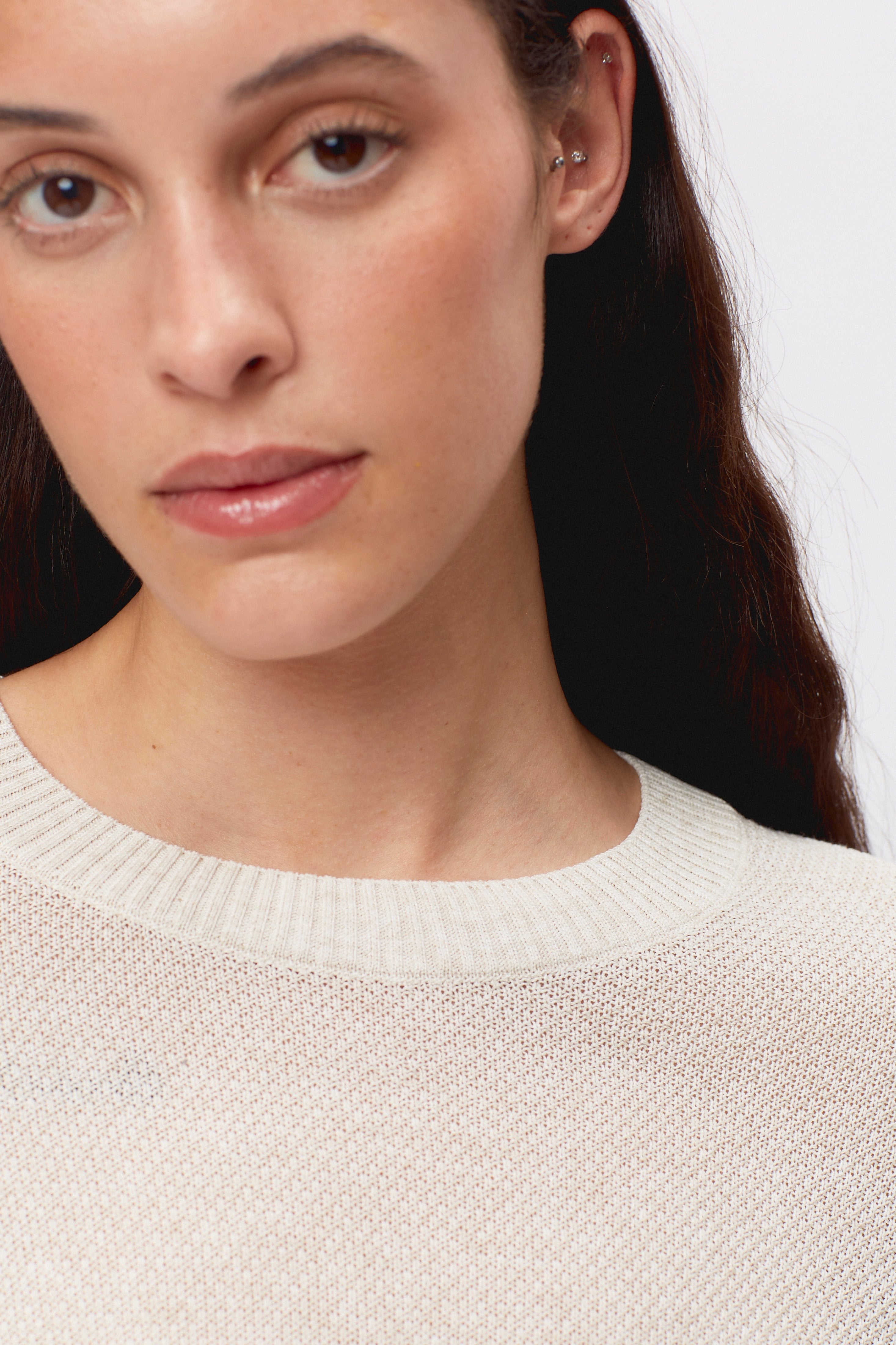 Women's Mesh Longsleeve in Marshmallow