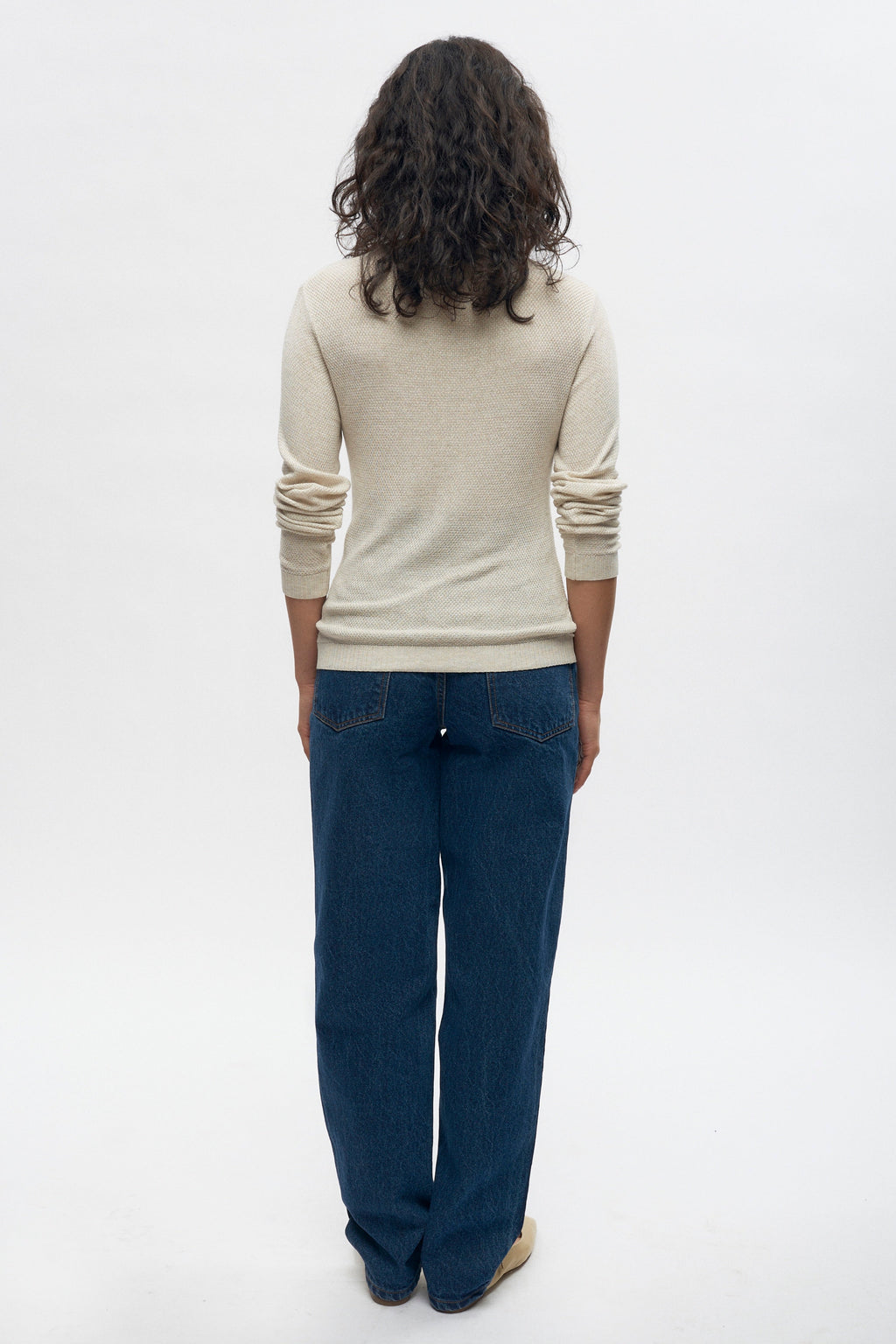 Women's Mesh Longsleeve in Natural