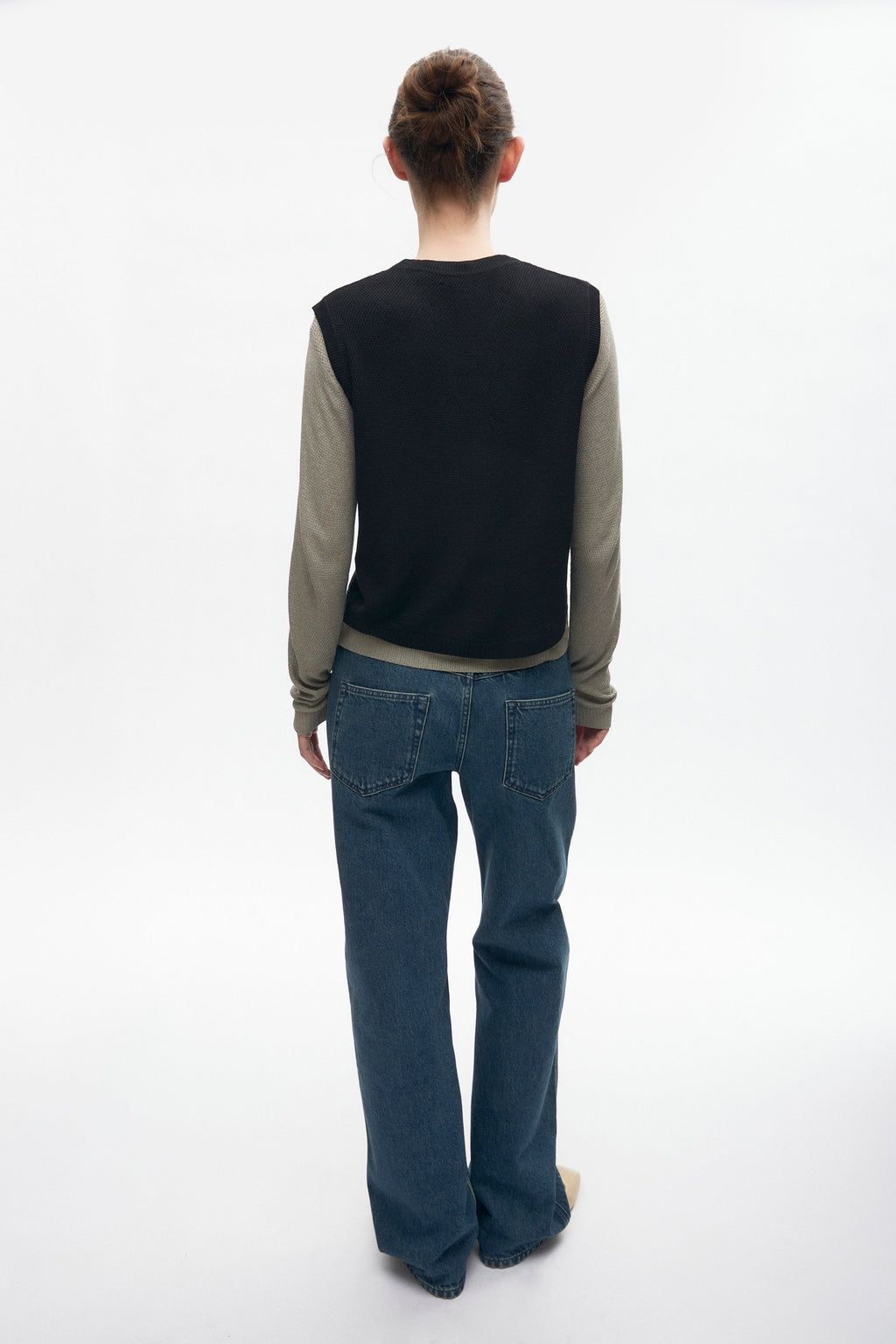 Women's Mesh Sleeveless Tee in Black