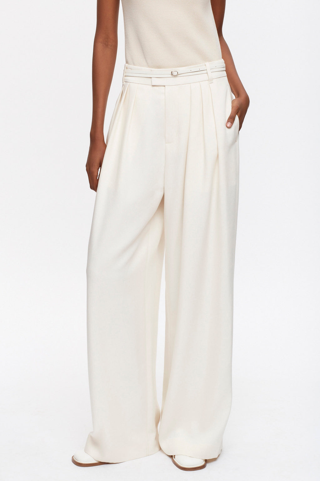 Plaza Trouser in Alabaster