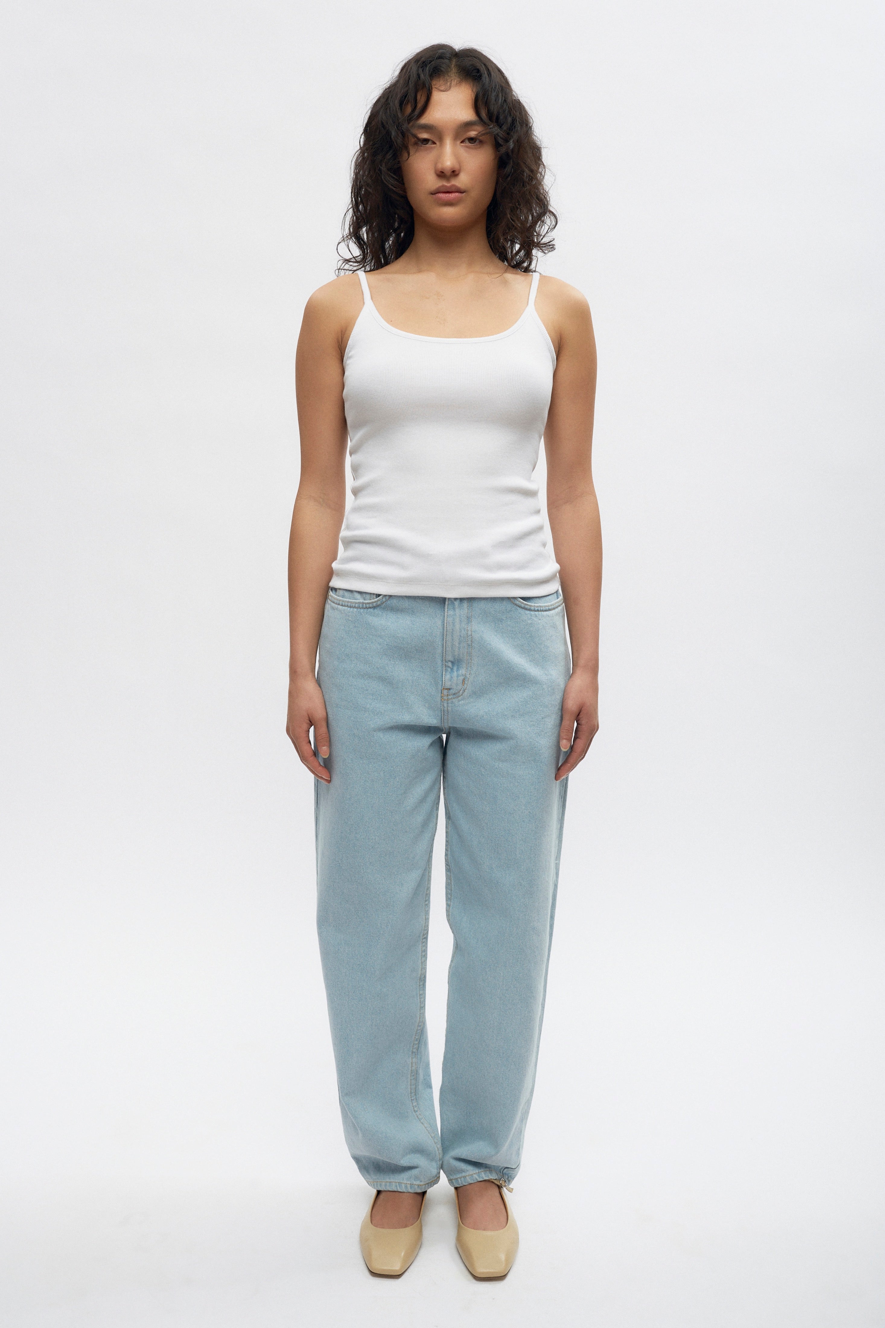 Women's Rib Cami in White