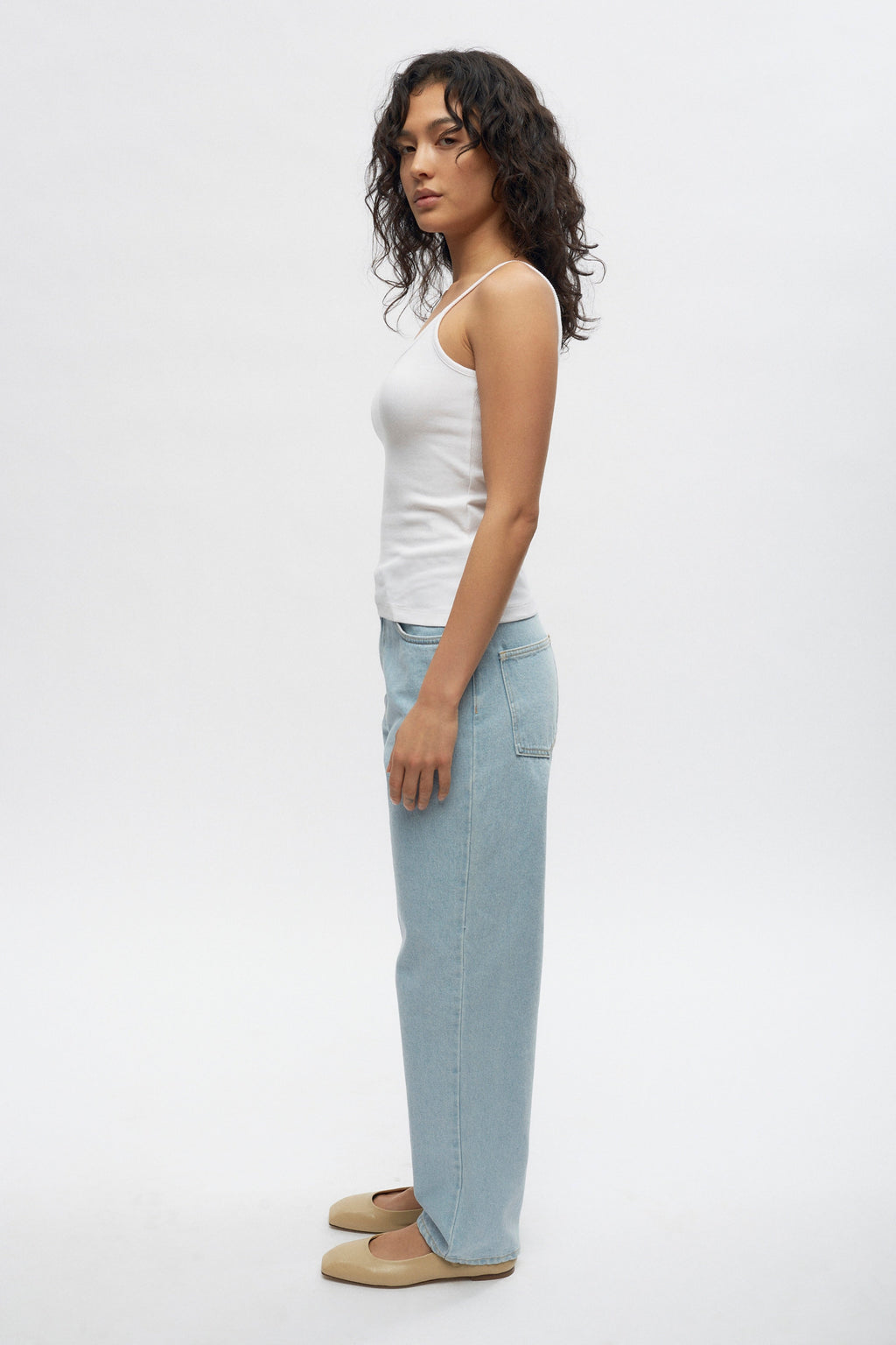 Women's Rib Cami in White