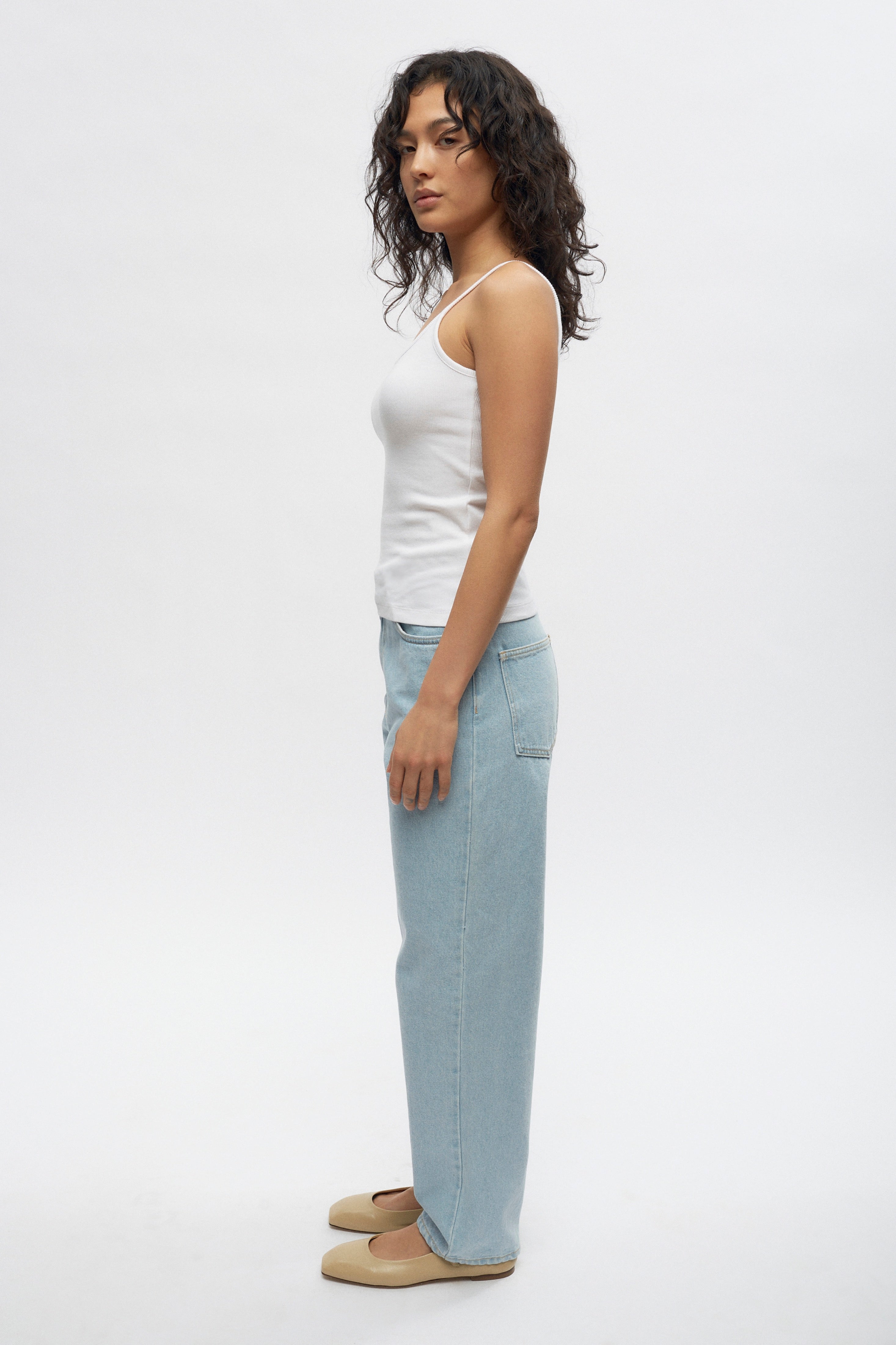 Women's Rib Cami in White