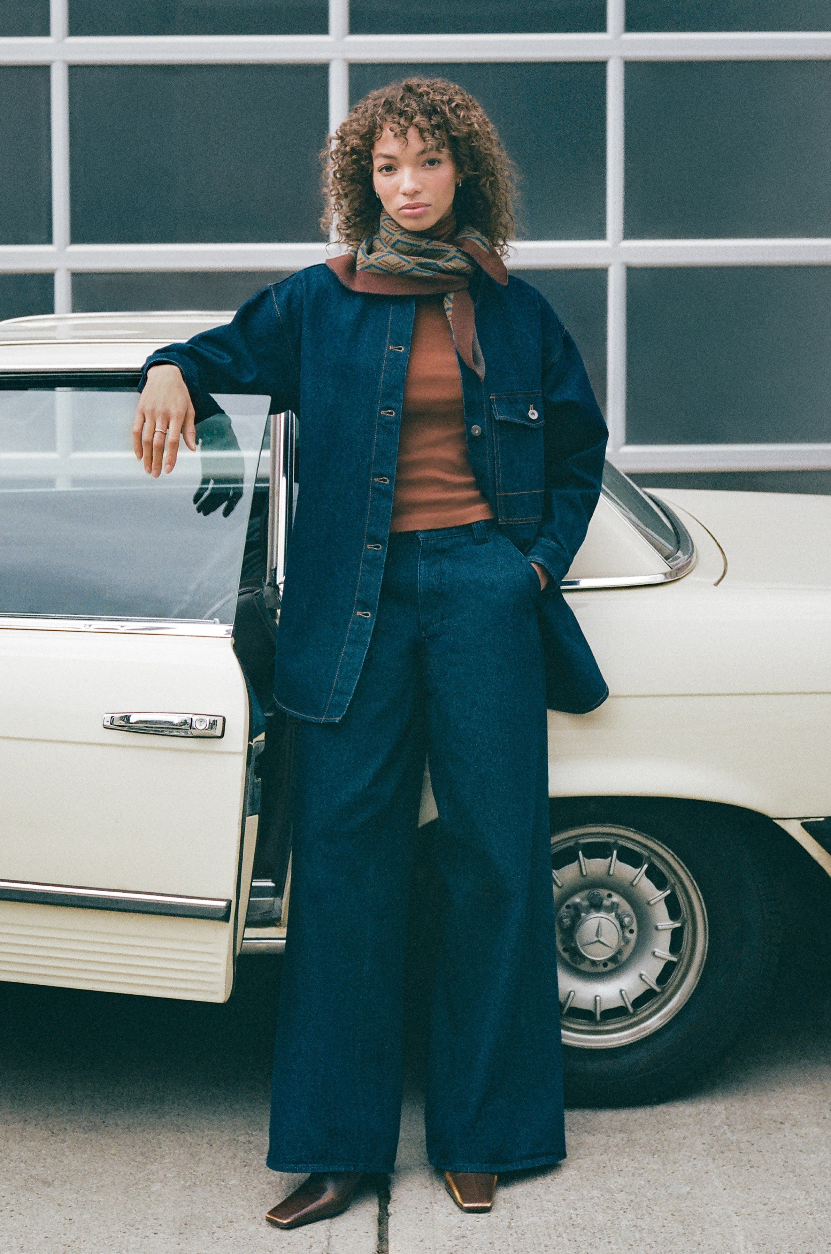 Women's Lido Denim Overshirt in Rinse