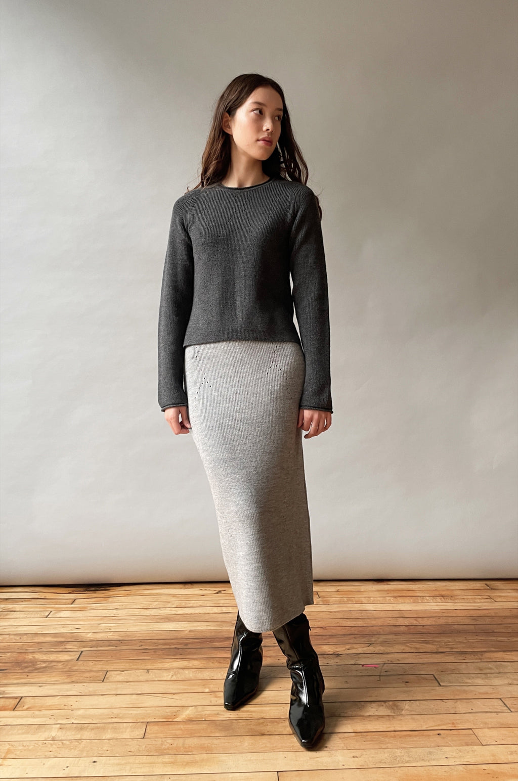 Women's Maadi Skirt in Heather Grey