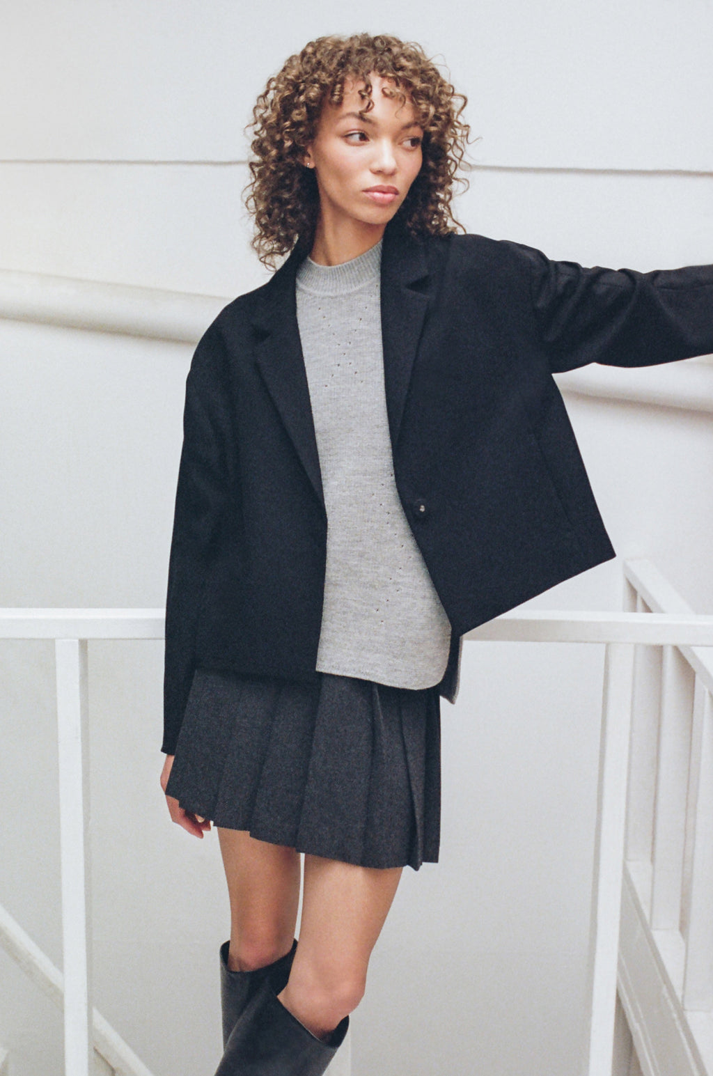 Women's Maadi Vest in Heather Grey